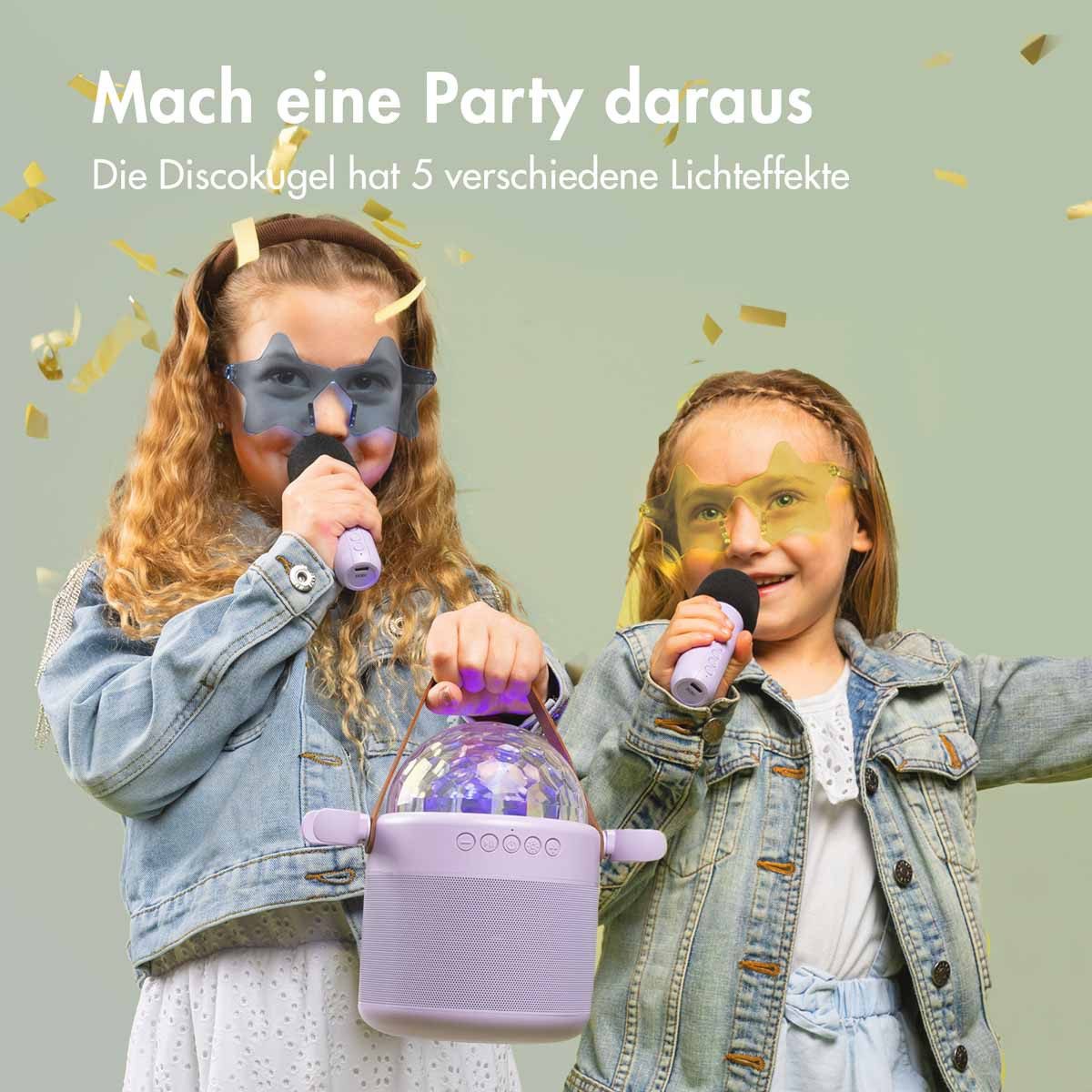 imoshion imoshion Sing & Shine Karaoke-Set - Lautsprecher und 2 Mikrofone - Lav Karaoke-Maschine – Bild 3 von 5