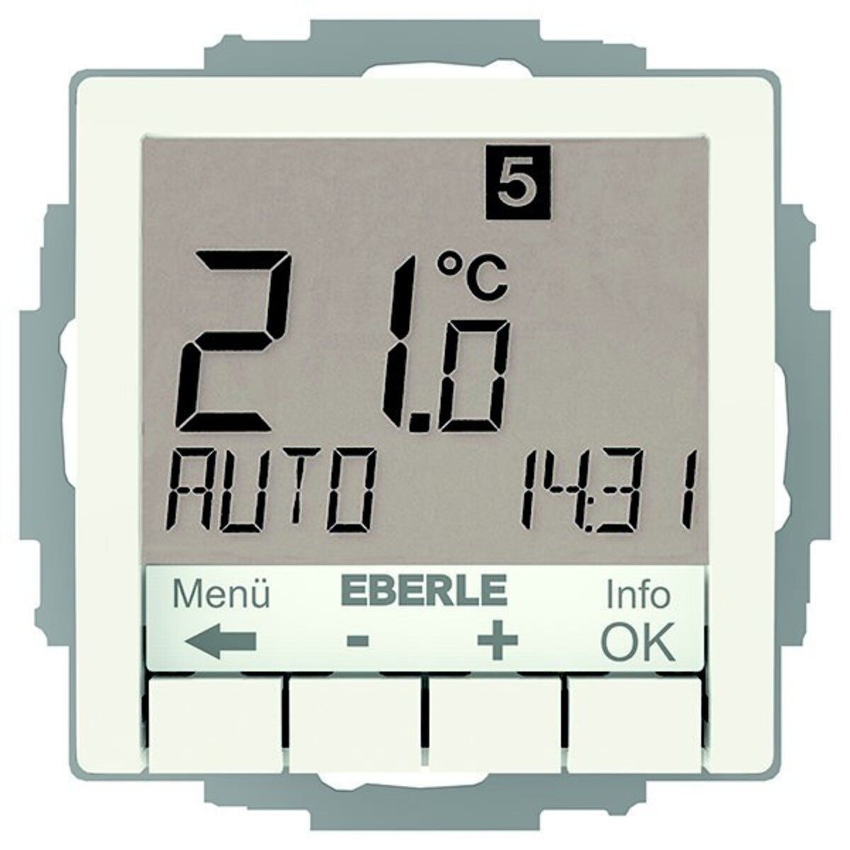 Eberle Klein-Durchlauferhitzer Eberle Controls UP-Uhrenthermostat UTE4800R-RAL9010-G55