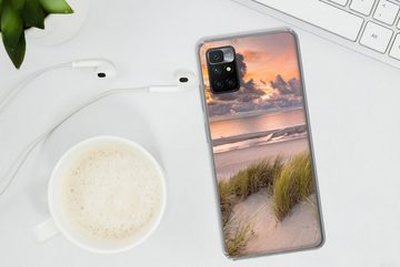 MuchoWow Handyhülle Sonnenuntergang - Düne - Strand - Pflanzen - Meer, Phone Case, Handyhülle Xiaomi Redmi 10, Silikon, Schutzhülle