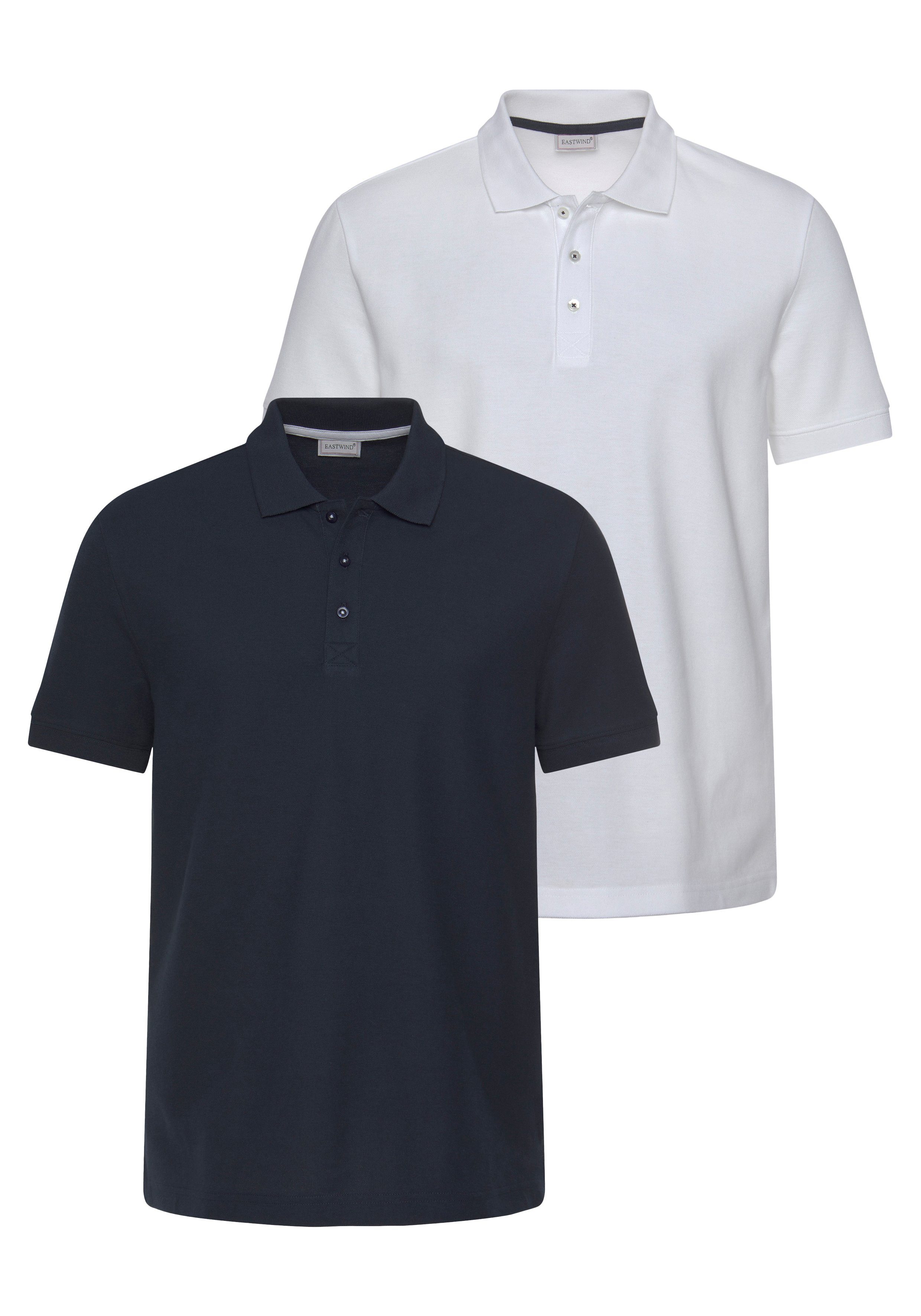 Eastwind Poloshirt Double Pack Polo, (2er-Pack) marine-weiß navy+white