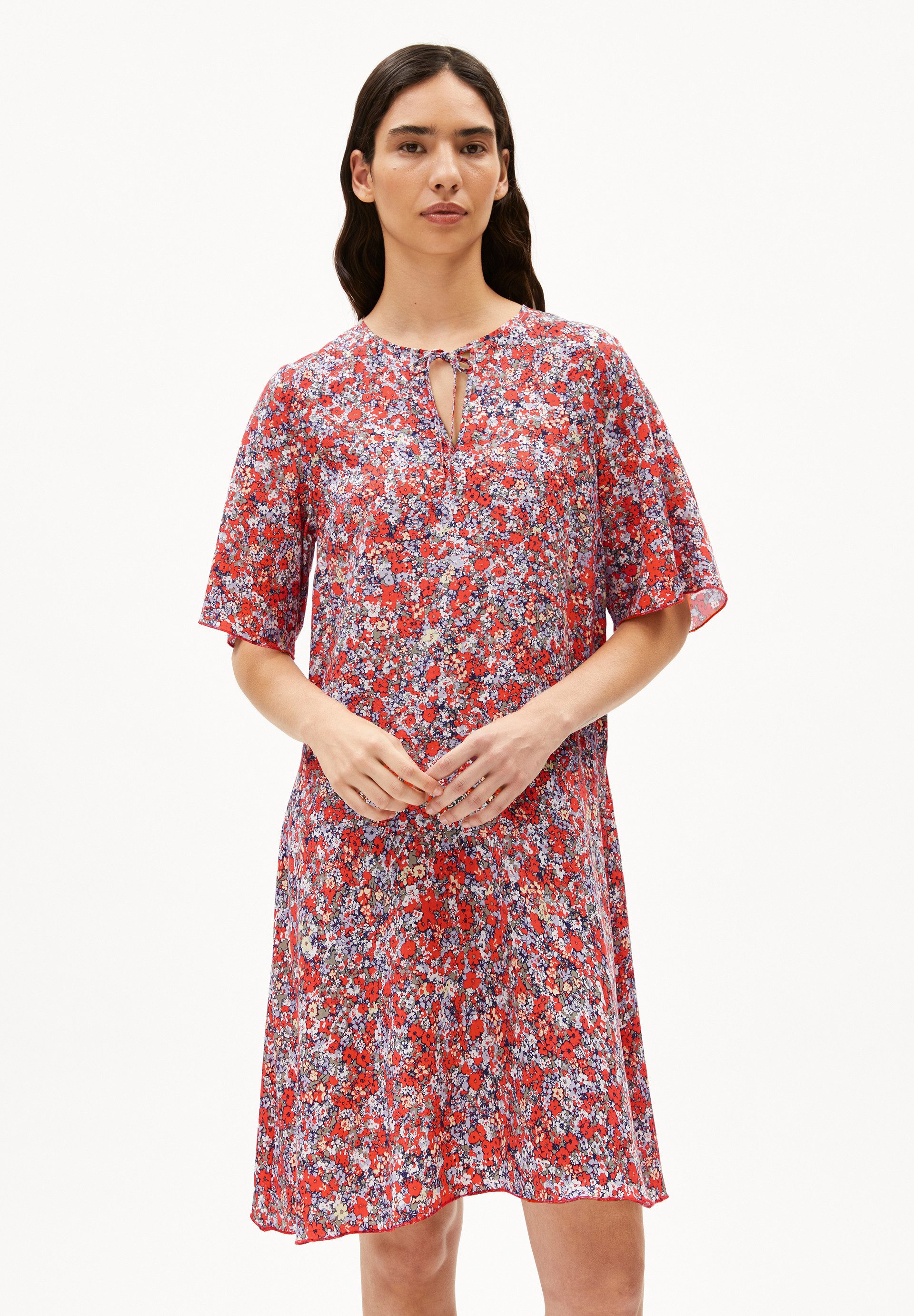 Armedangels Jerseykleid MAAERHA MOSAIC LINO Webkleid aus Leinen-Mix (Regula günstig online kaufen