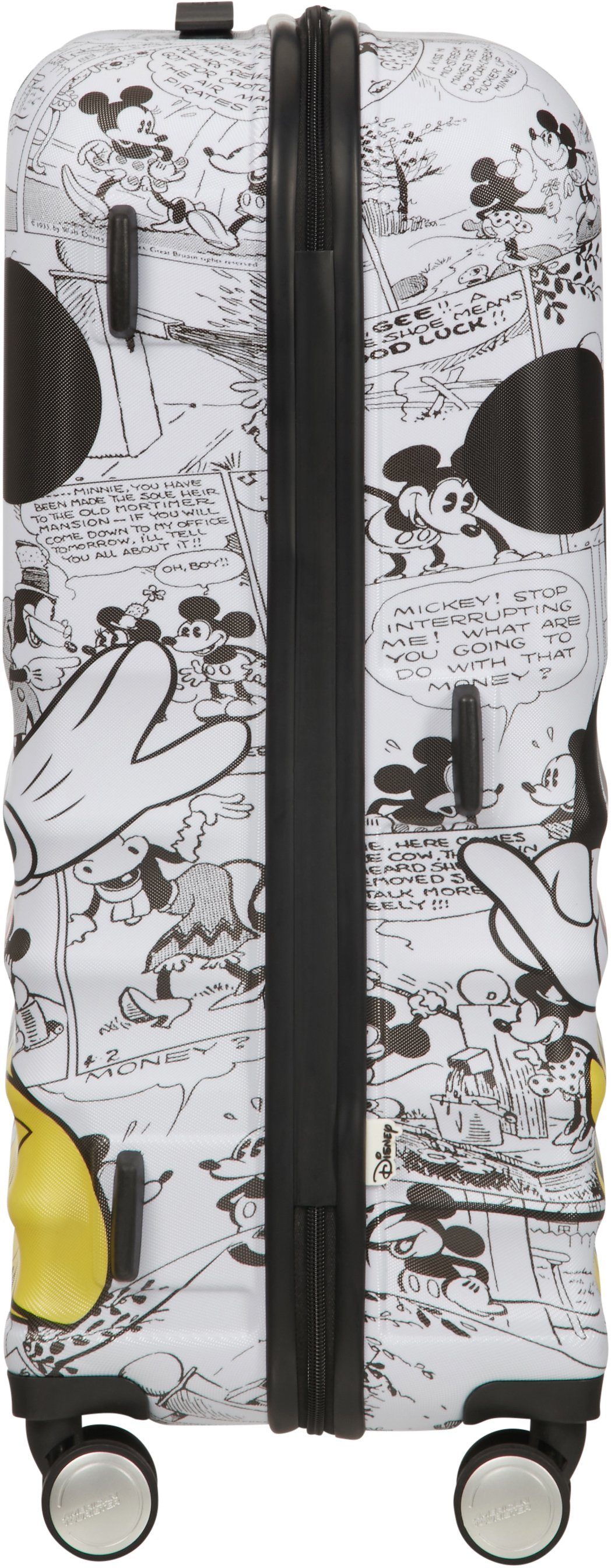 American Tourister® Hartschalen-Trolley 4 teilweise Minnie cm, White Disney recyceltem Rollen, Comics 67 Wavebreaker, Material aus