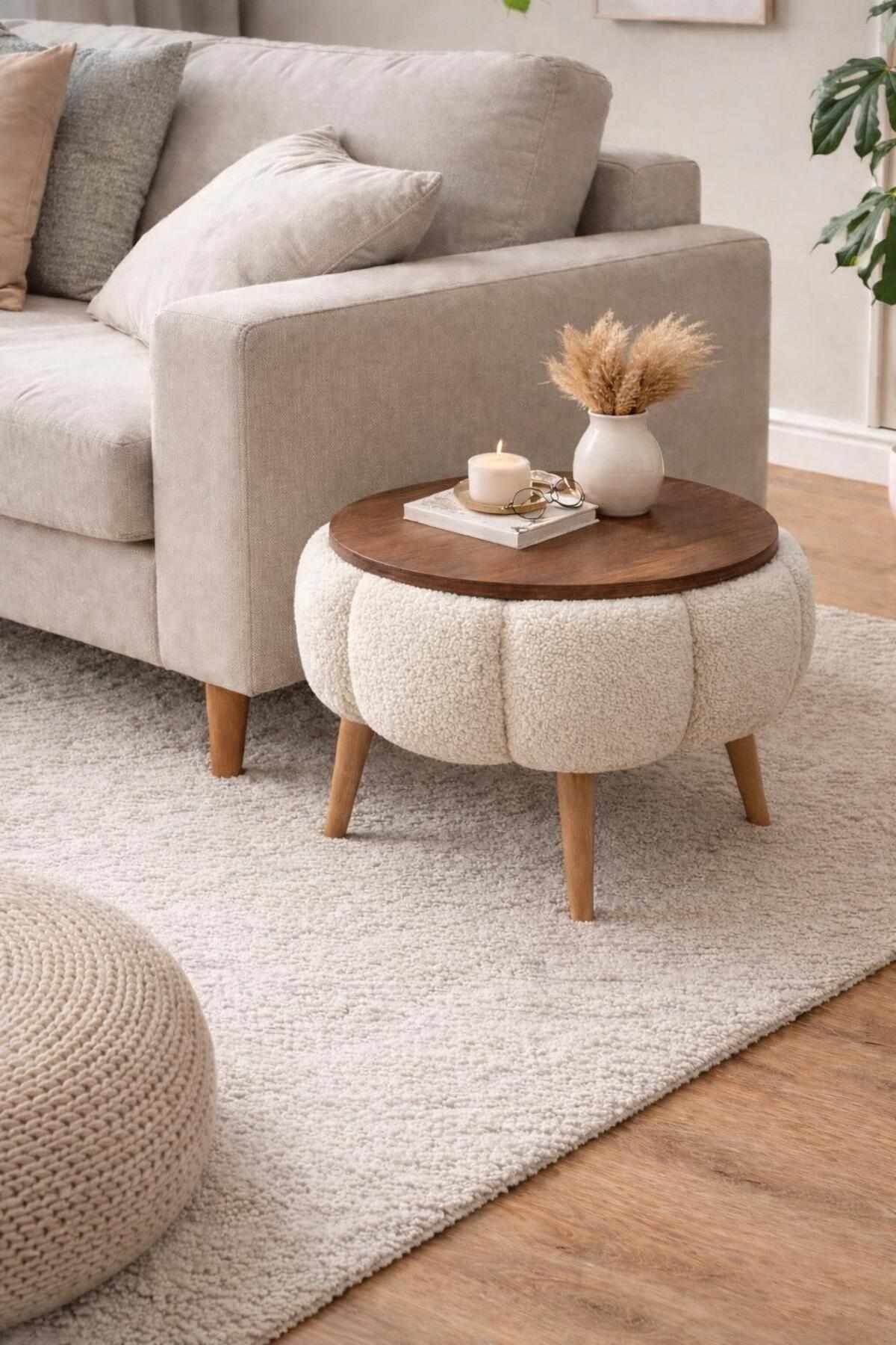 Skye Decor Couchtisch Papatya (1-St), Eschenholz, Rund