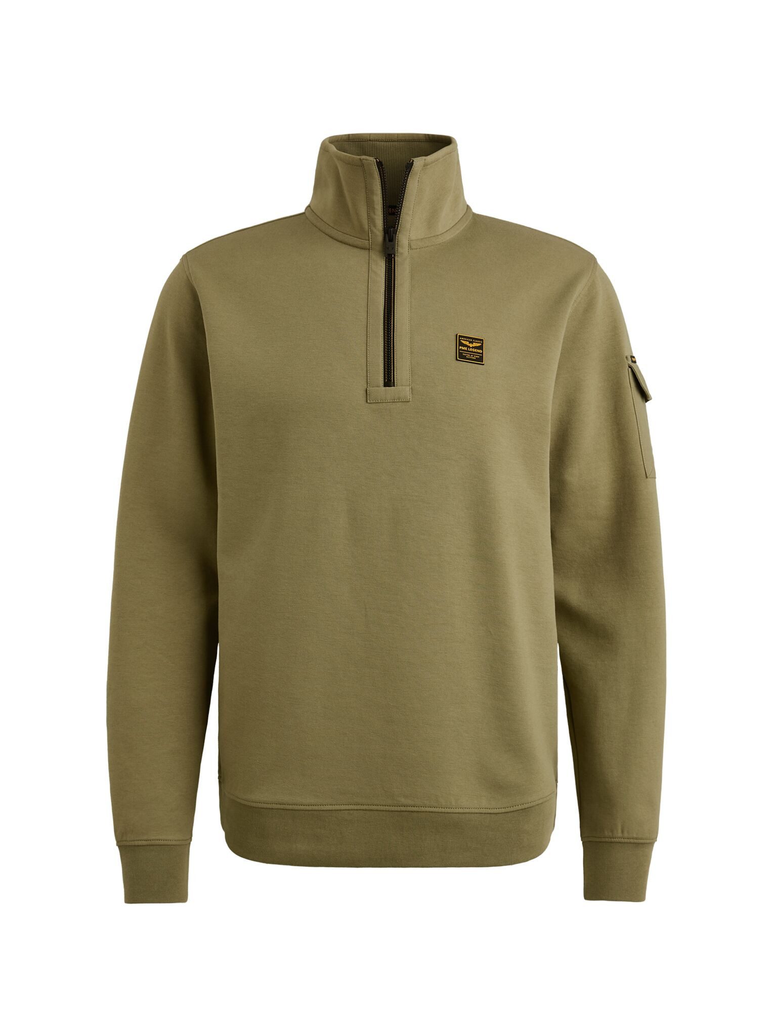 PME LEGEND Strickpullover Half zip collar interlock jersey