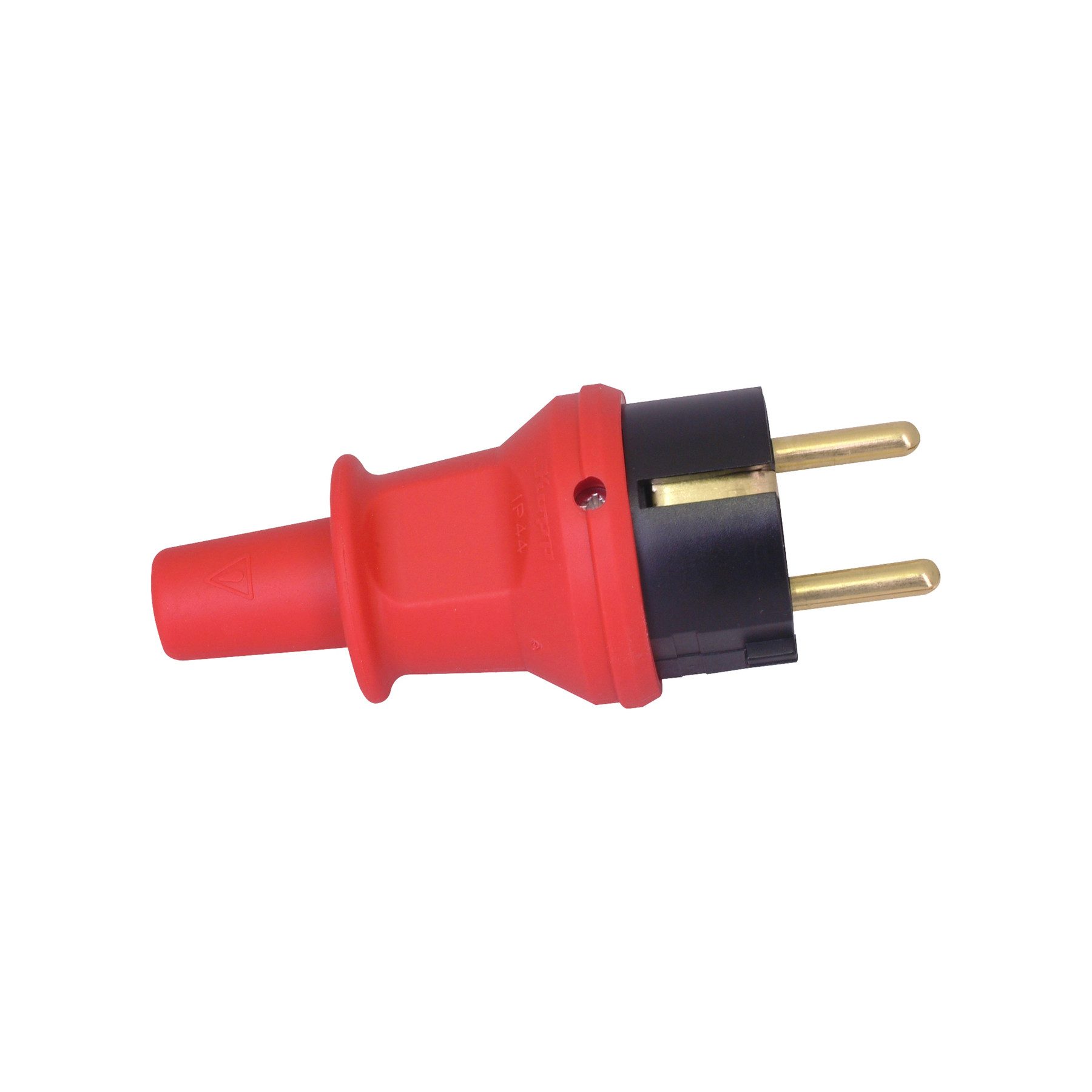 Kopp KOPP Schutzkontakt-Stecker 173012004, groß, mit Knickschutz, rot Adapter