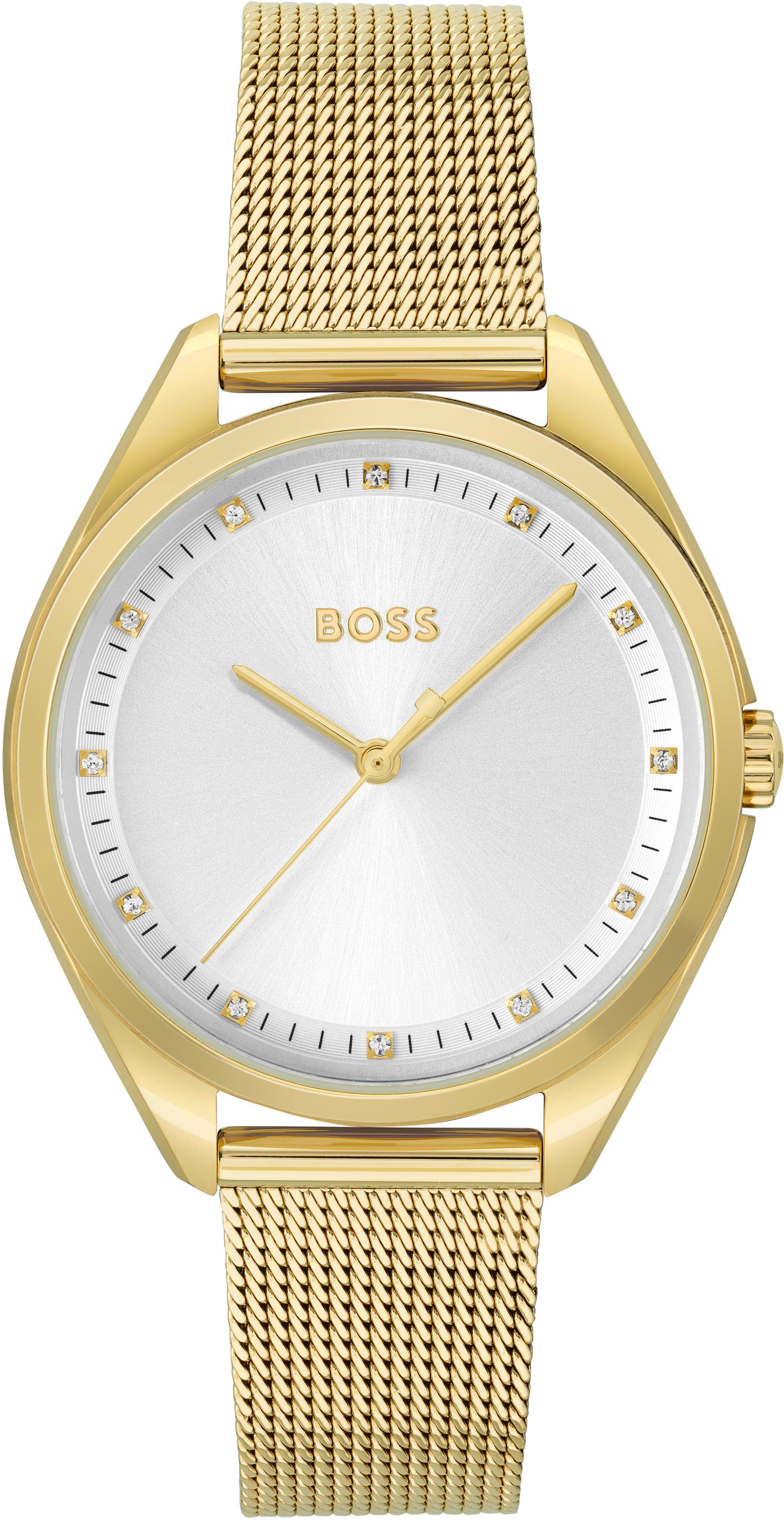 BOSS Quarzuhr SAYA 1502669, Damenuhr, Armbanduhr, günstig online kaufen