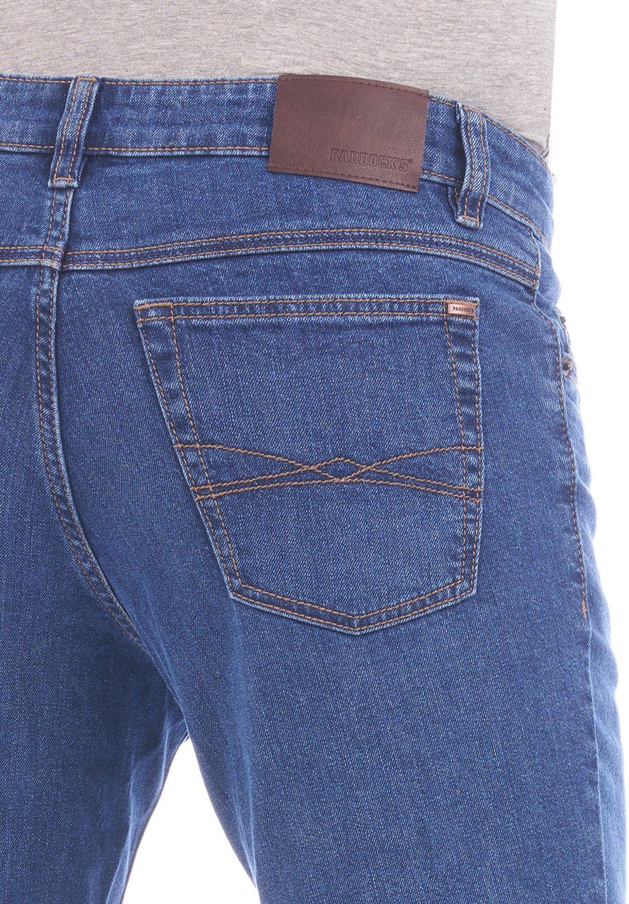 Paddock's Slim-fit-Jeans Herren Jeanshose Ranger Pipe Slim Fit Denim Hose mit Stretch