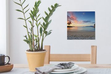 OneMillionCanvasses® Leinwandbild Strand - Tropisch - Farben, (1 St), Leinwand Bilder für Wohnzimmer Schlafzimmer