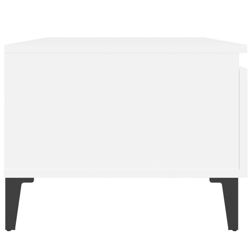 (1-St) Beistelltisch Weiß Weiß Beistelltisch | 50x46x35 cm Holzwerkstoff Weiß vidaXL