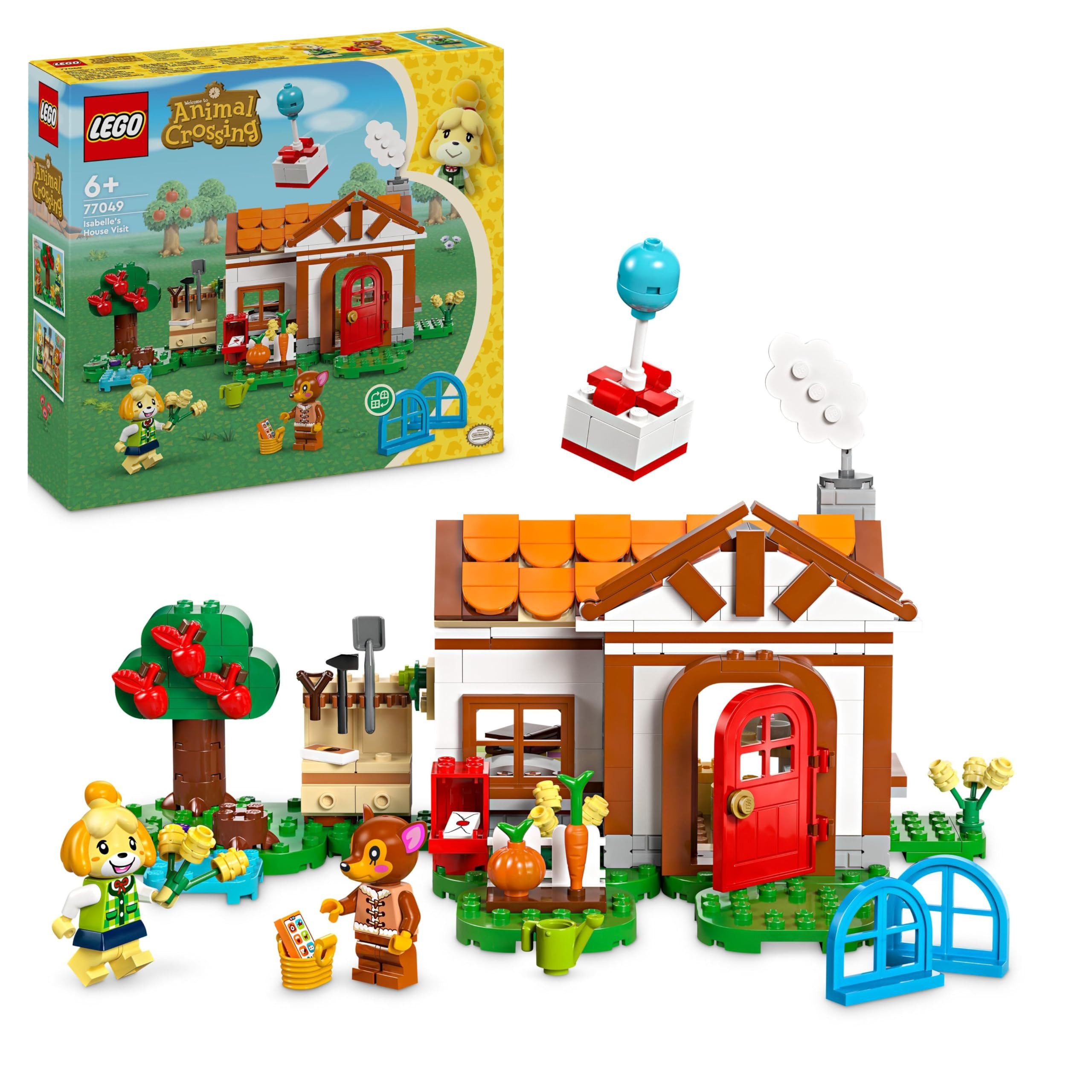LEGO® Animal Crossing Besuch von Melinda 77049 Konstruktions-Spielset, (Konstruktions-Spielset, 389 St., Modulares Wohnhaus mit Garten), 389-teiliges LEGO Bauset