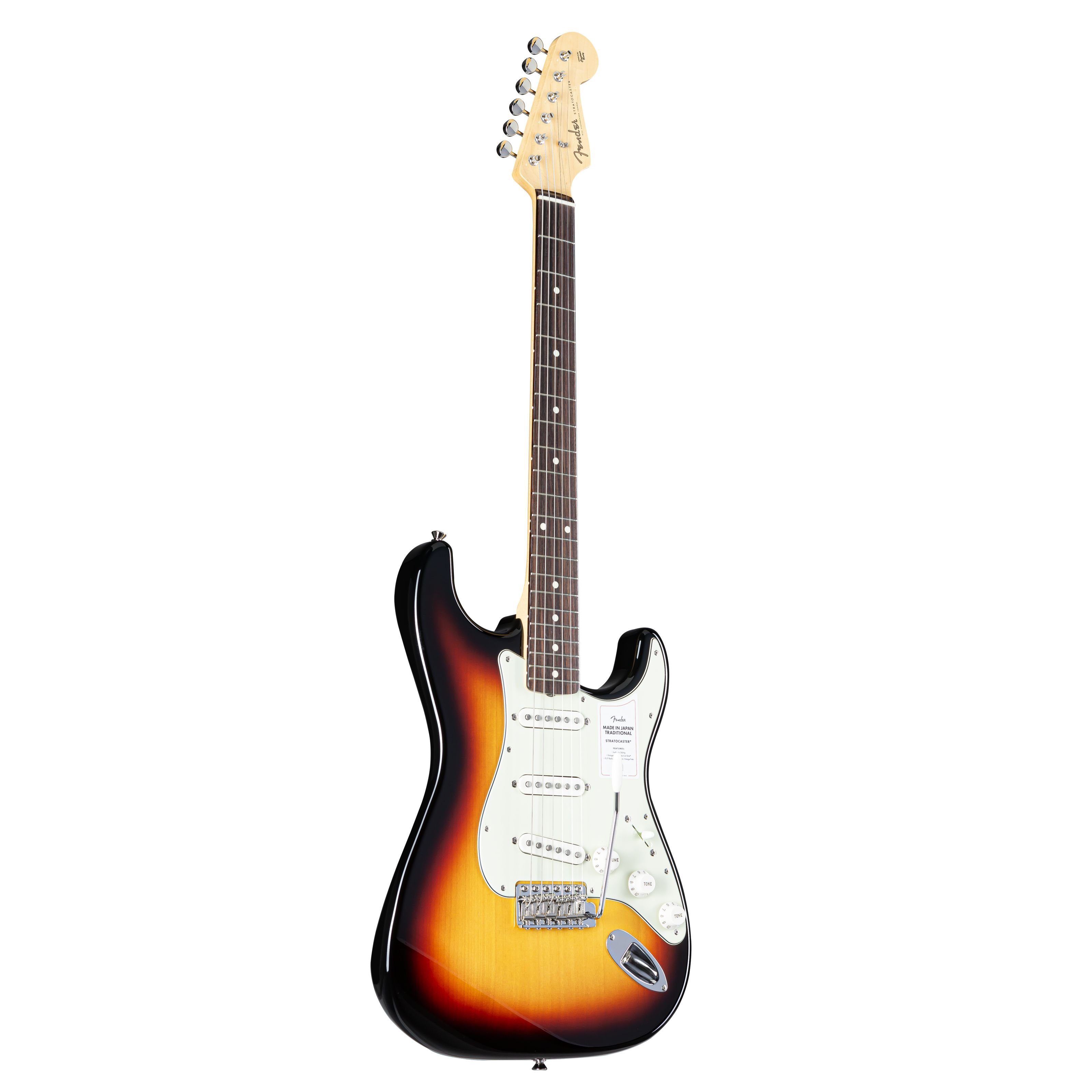 Fender E-Gitarre, E-Gitarren, ST-Modelle, Made in Japan Traditional '60s Stratocaster RW 3-Color Sunburst -