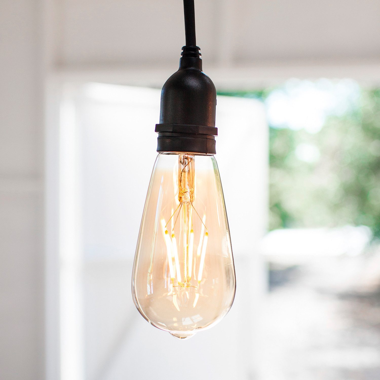 Lights4fun LED-Leuchtmittel Squirrel Cage LED Vintage Glühbirne E27 1W