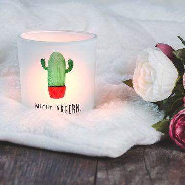 Mr. & Mrs. Panda Windlicht Kaktus Wut - Transparent - Geschenk, Windlicht Glas, Kakteen, Chefin, (1 St), Liebevolles Design