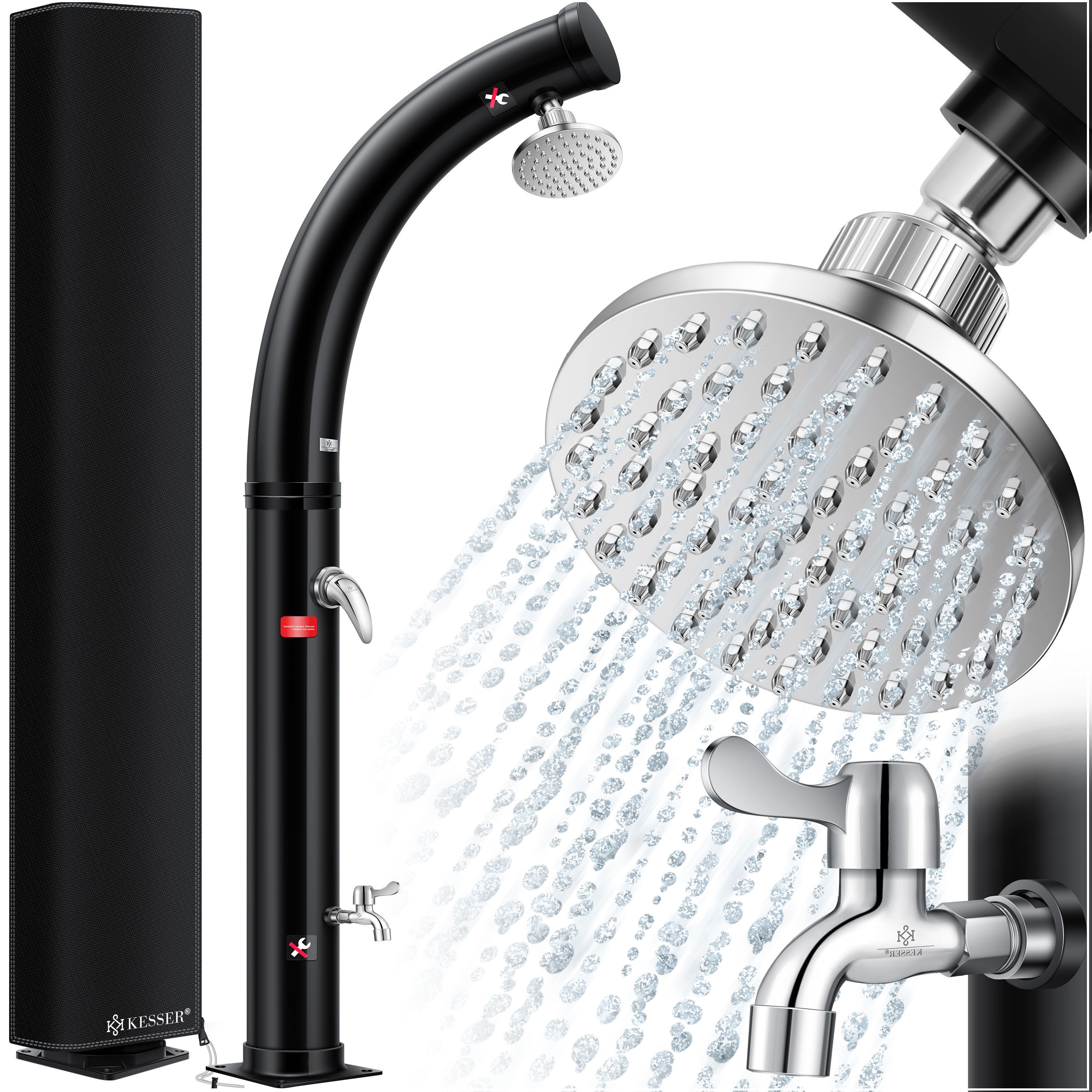 KESSER Solardusche, Solar Gartendusche Solardusche mit Schutzhaube