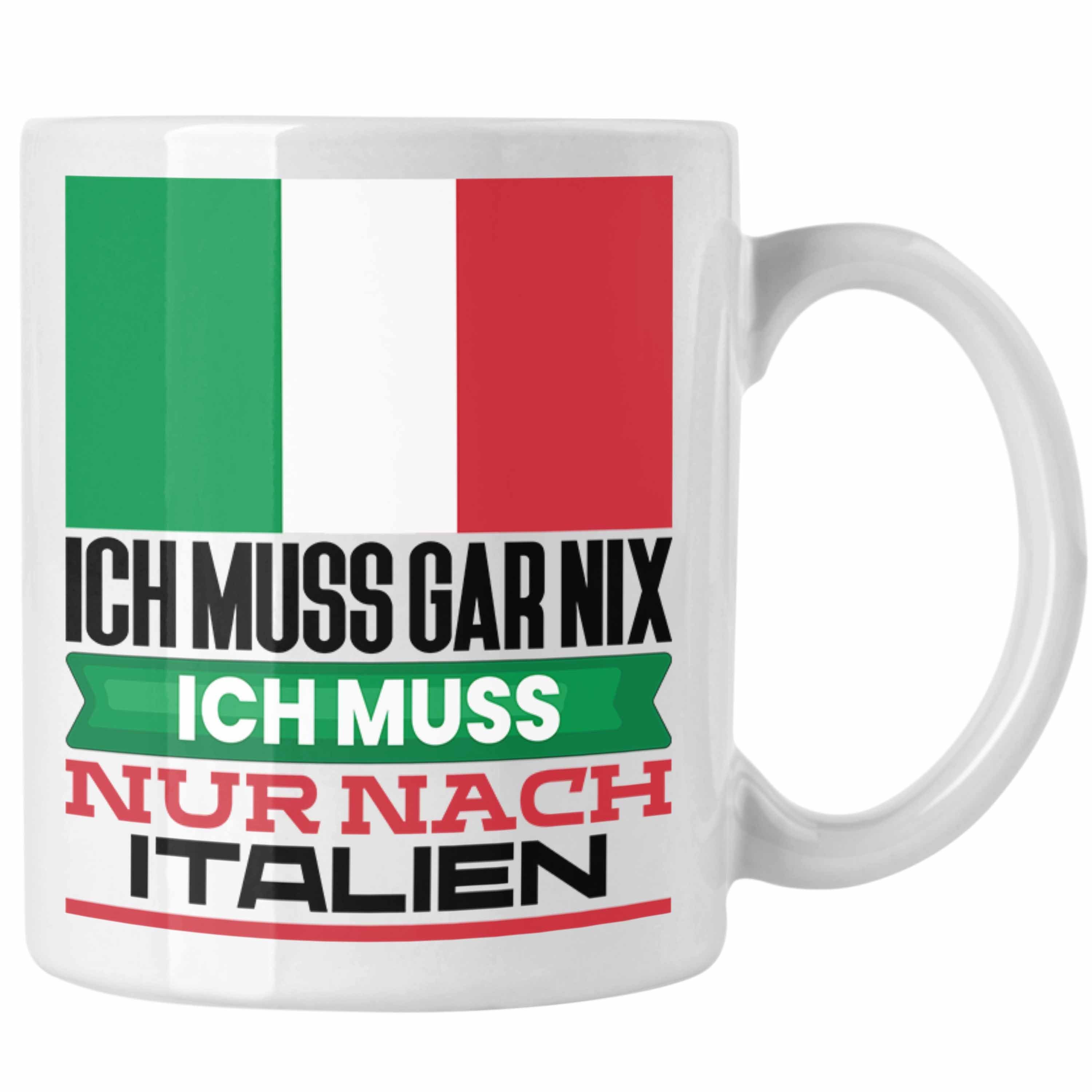 Ic Tasse Geschenkidee Italiener Weiss Tasse für Geschenk Trendation Urlaub Italien Geburtstag