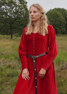 Battle Merchant Ritter-Kostüm Spätmittelalter-Kleid Isabell Samt Cotehardie Rot Größe M