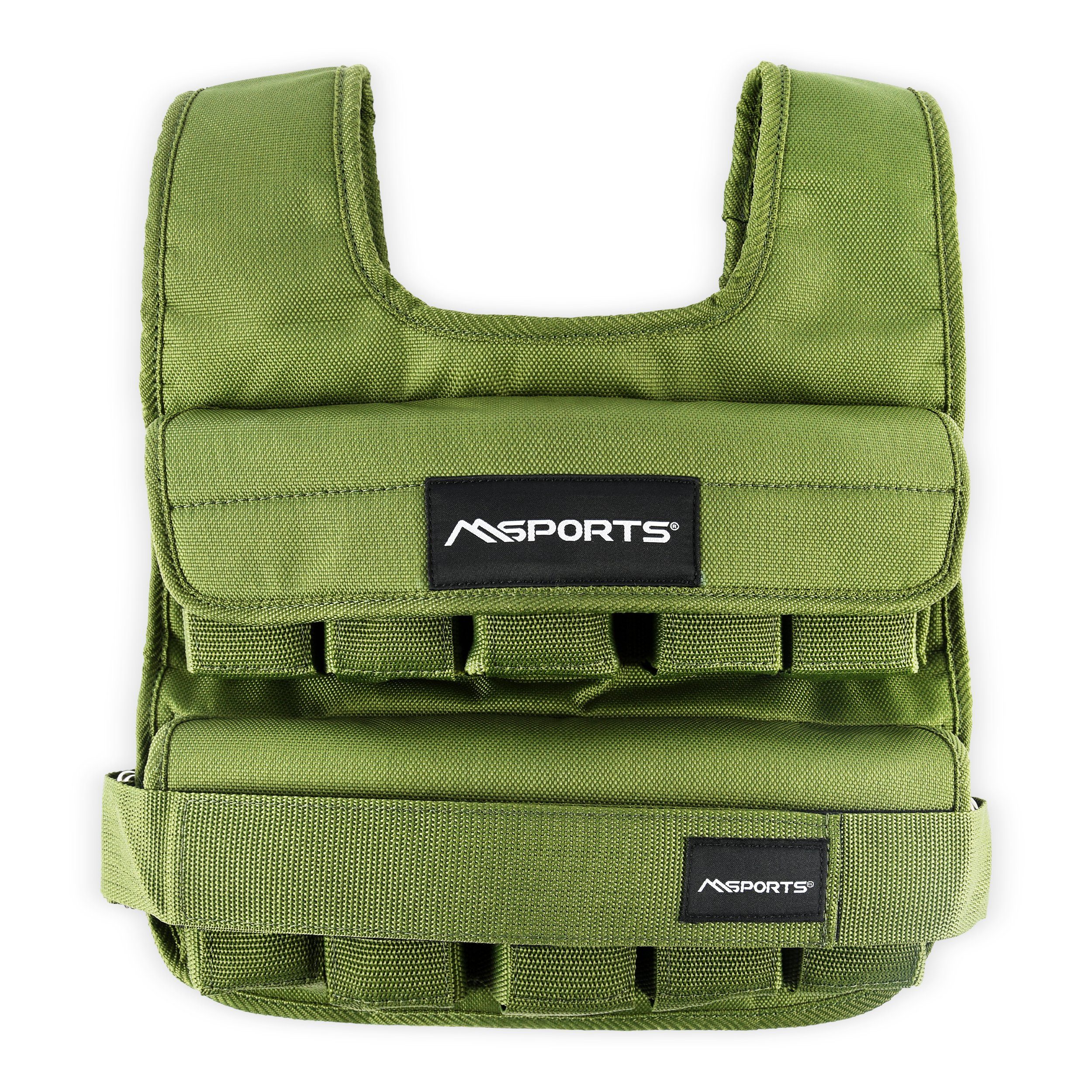 MSports® Gewichtsweste Gewichtsweste Verstellbar von für Gewicht - Krafttraining kg Green kg 5 Military 30