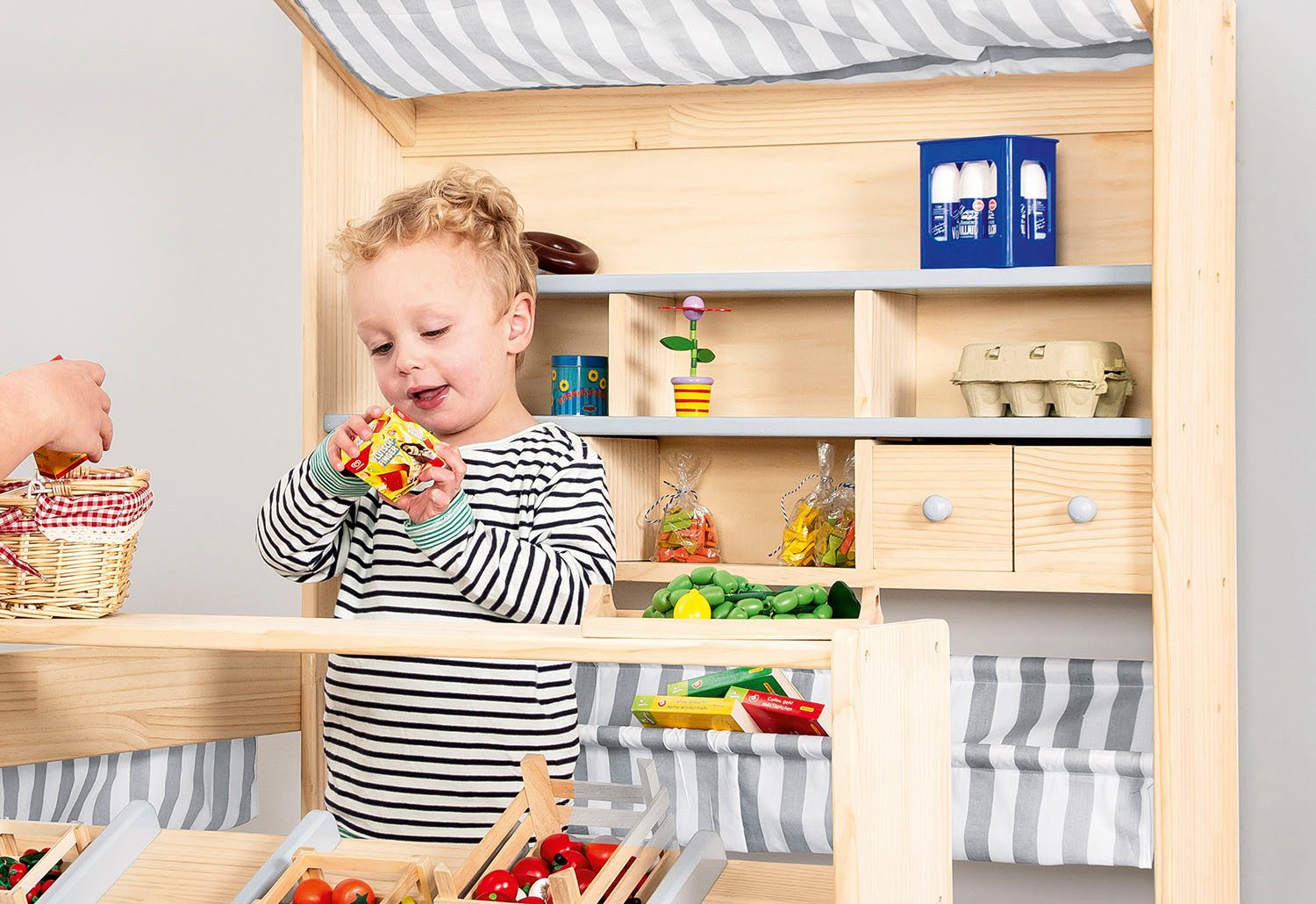 Pinolino® Kaufladen Marktstand Lucy, grau