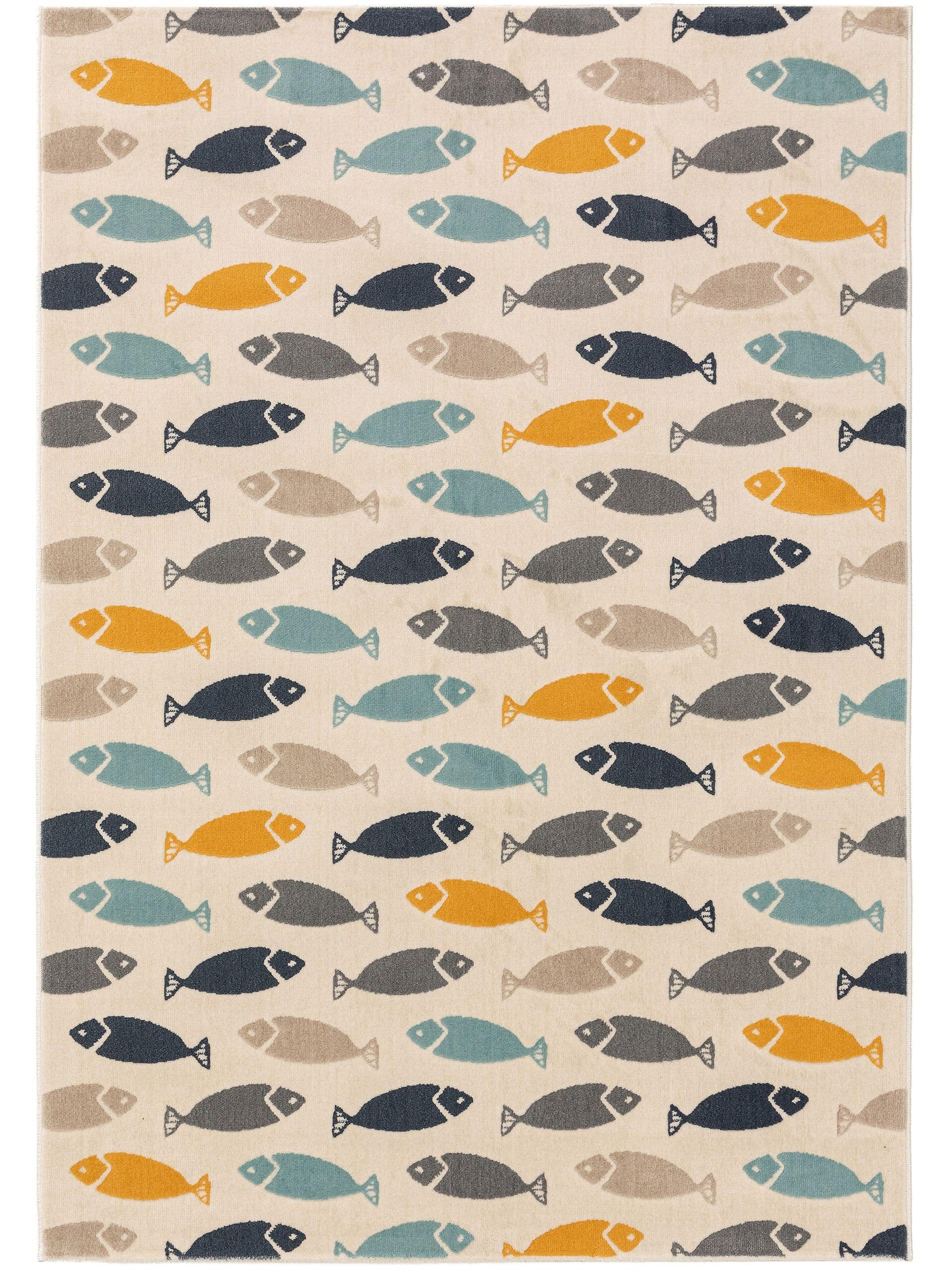 benuta Kinderteppich Fabius, rechteckig, Höhe: 6 mm, Kuscheliger Teppich fürs Kinderzimmer, Kinder-Motiv, Sanft, Weich