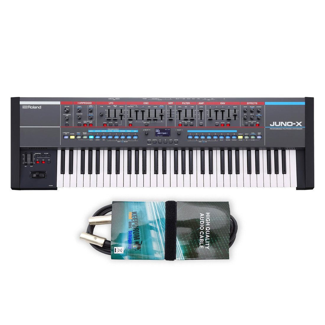 Roland Keyboard Roland Juno-X Synthesizer mit MIDI-Kabel