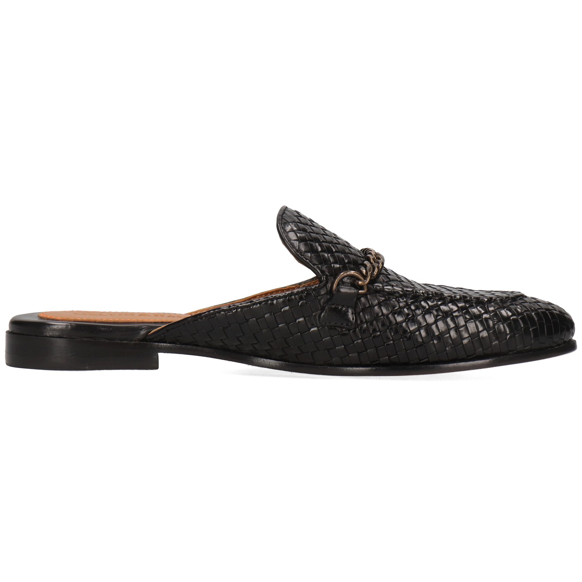 Melvin & Hamilton Scarlett 77 Leder-Geflochtene Schuhe für Damen Pantolette Flache Absätze, Echtes Leder, Vegetabile Gerbung, Von Hand geflochten