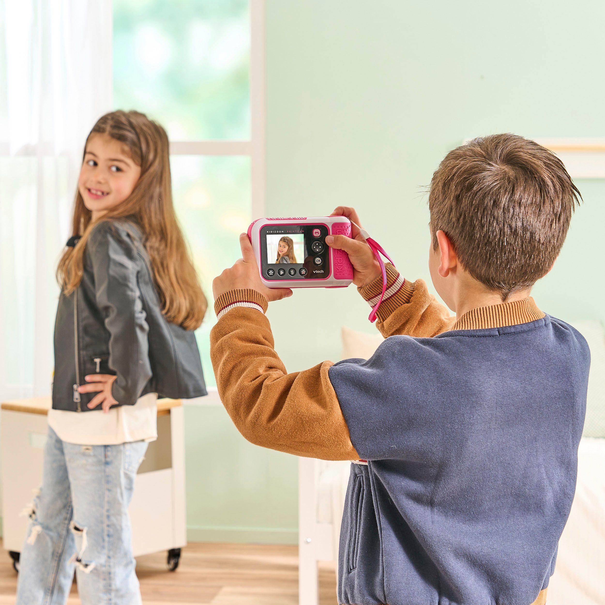 Vtech® KidiZoom Print Cam pink Kinderkamera (5 MP, mit eingebautem Thermodrucker)