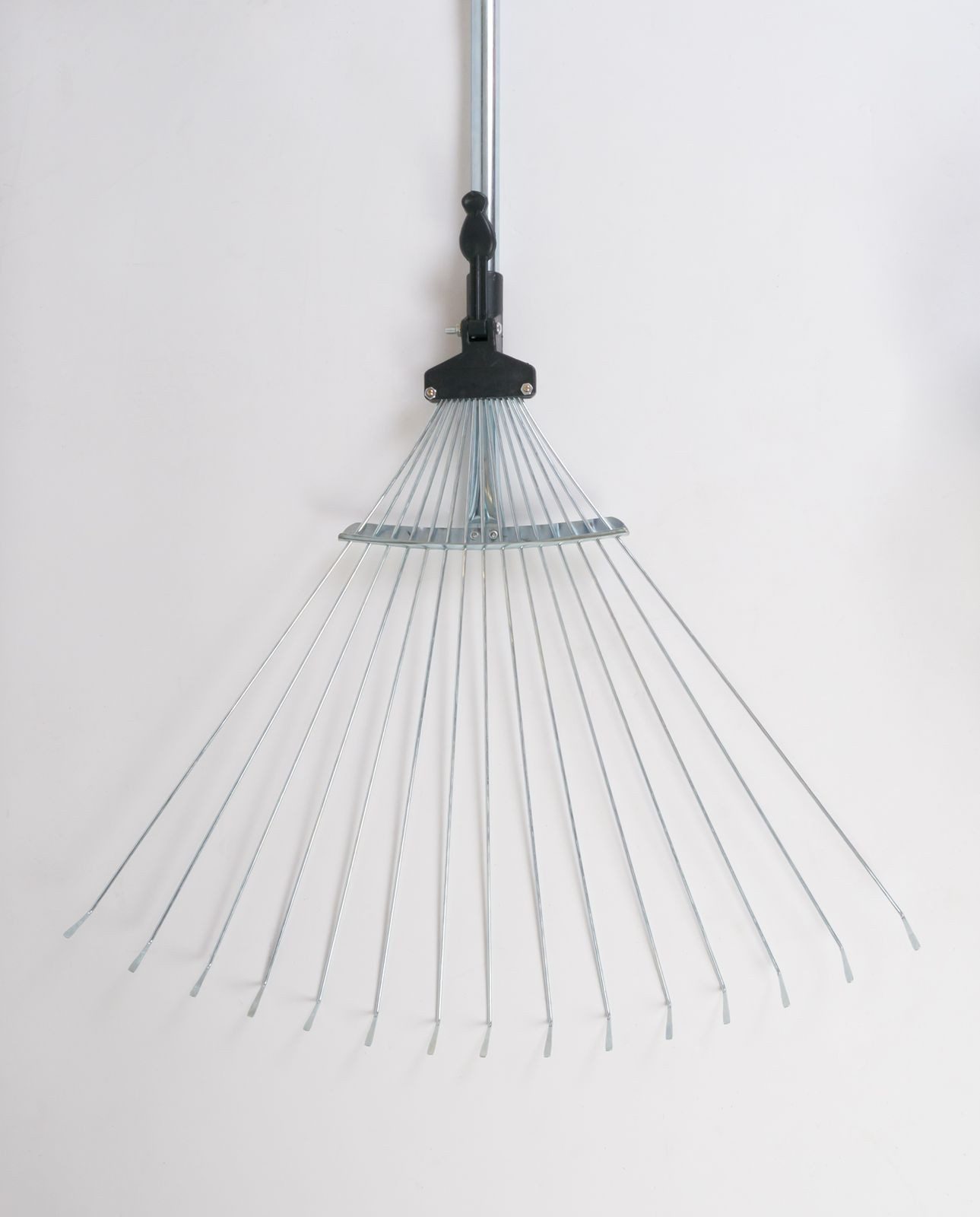 BURI Gartenrechen Garten-Rechen 120-155cm Fächerbesen Laubharke 15 Zinken Gartensammler – Bild 3 von 4