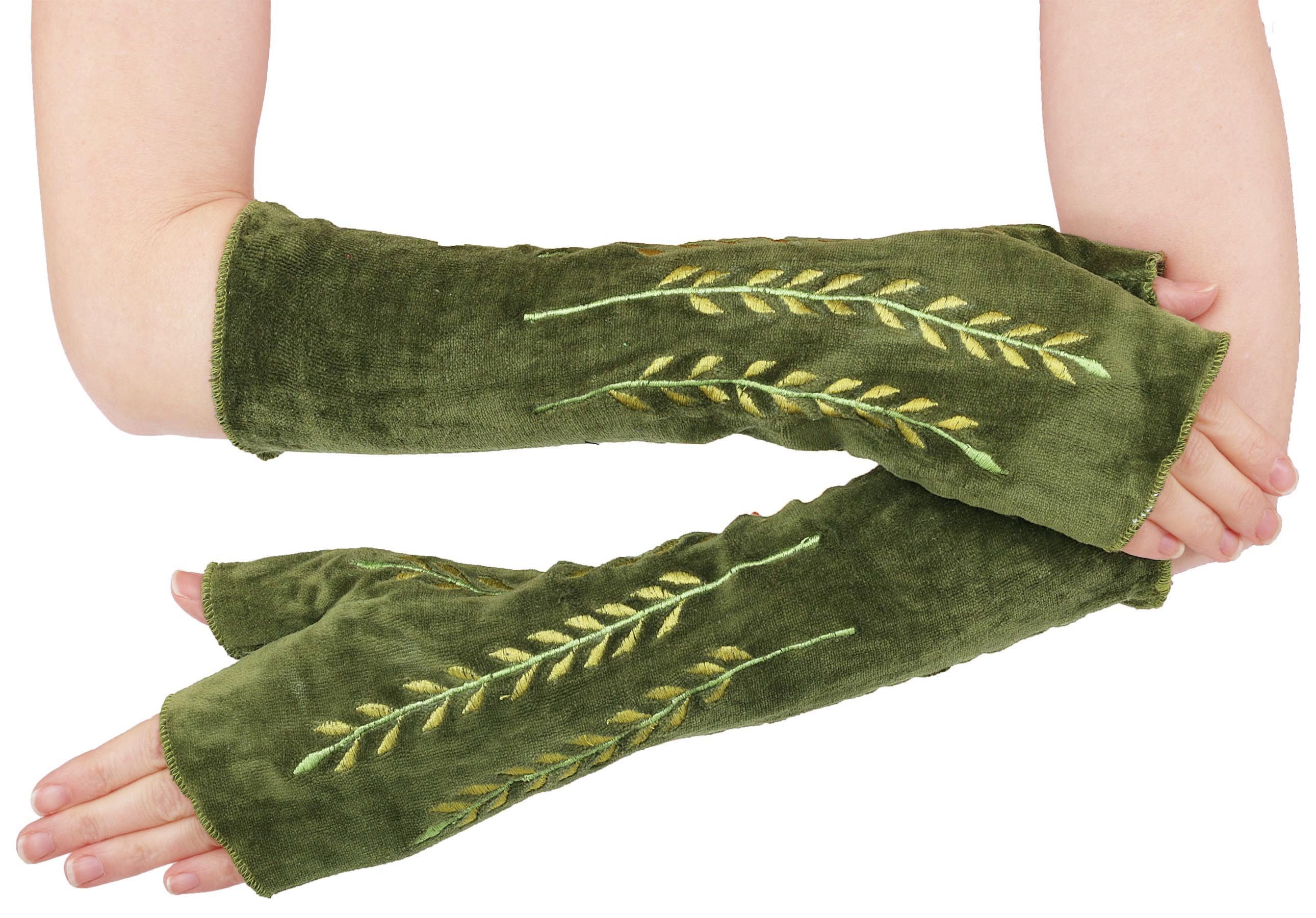 PUREWONDER Armstulpen Bestickte Armstulpen aus Samt, günstig online kaufen