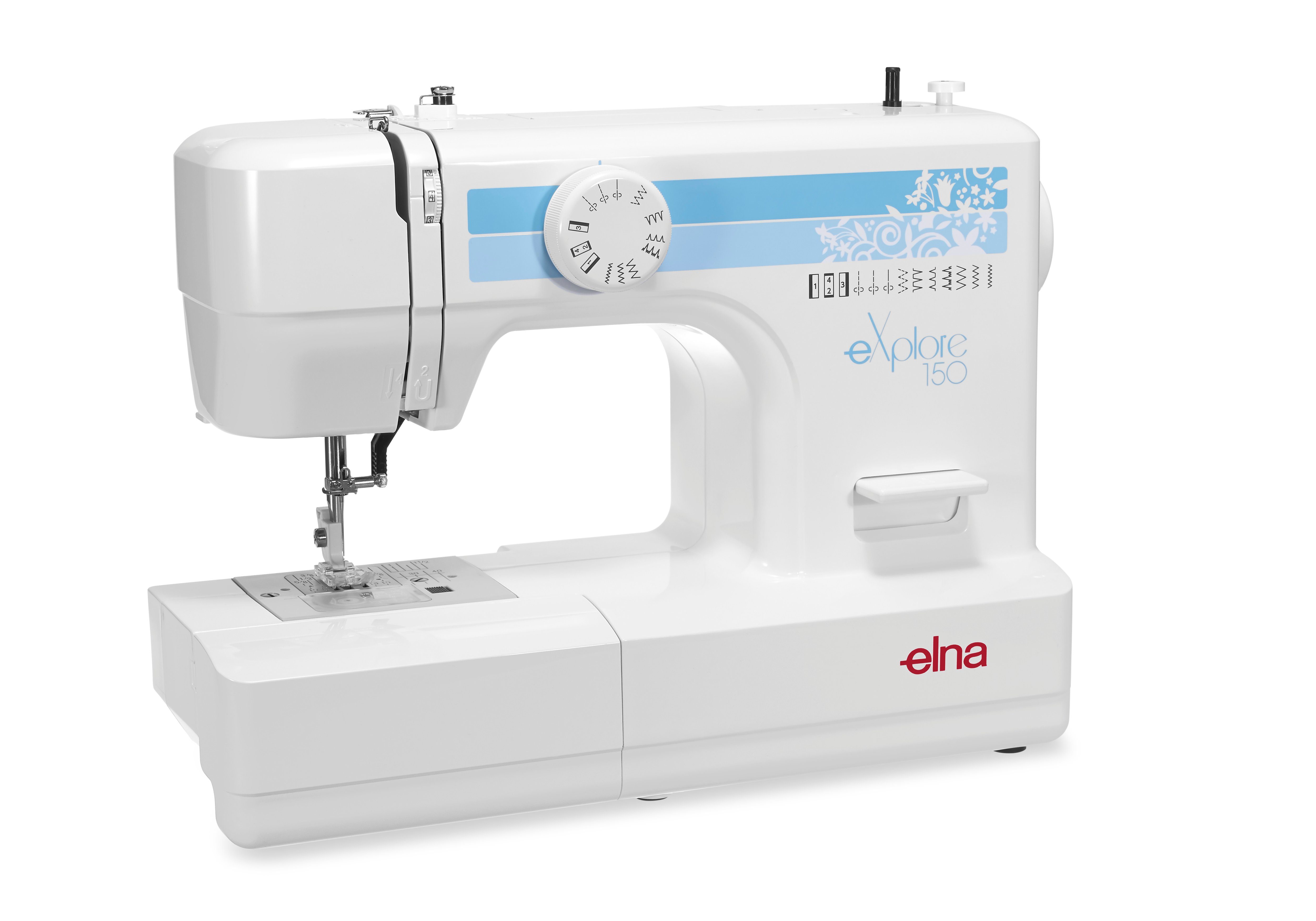 Elna Freiarm-Nähmaschine Nähmaschine Elna eXplore 150 Freiarm, 6 Stiche, LED Nählicht