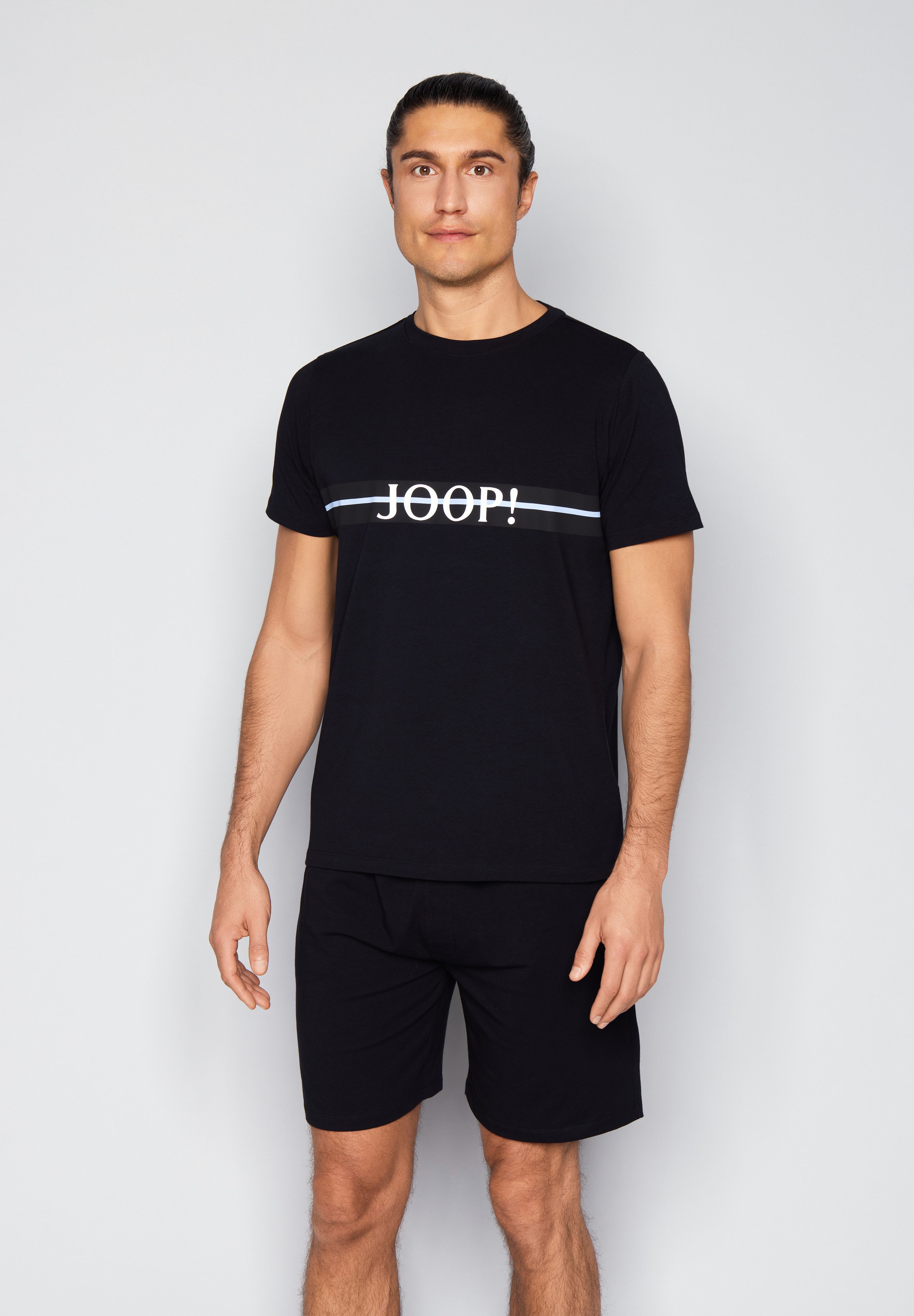 JOOP! Shorty Core (2 tlg) mit kurzem Arm, Rundhalsausschnitt und seitlichen Taschen