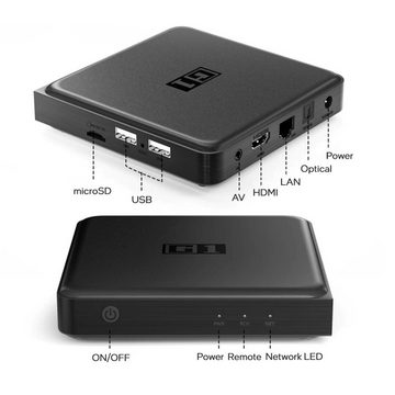 Orbsmart Streaming-Box G1 4K HDR Dolby Vision Android TV Box HDMI WIFI 6 LAN für Fernseher, (Netflix, Disney+, Prime Video, Apple TV+, Youtube, Paramount+ uvm)