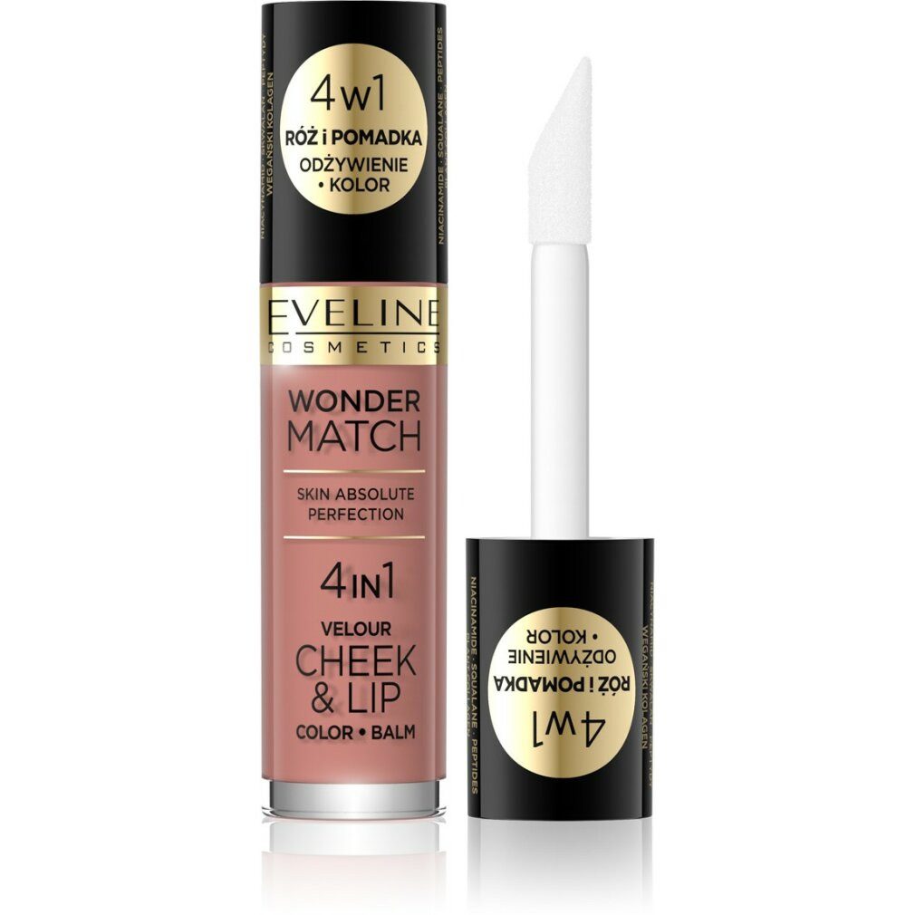 Eveline Cosmetics Rouge Eveline Wonder Match Erröten und Lippenstift 4-in-1 Nr. 01