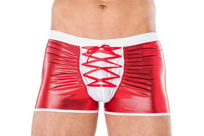 Andalea Boxershorts Wetlook-Boxershorts Weihnachts X-Mas Herrenslip Männer rot Made in EU