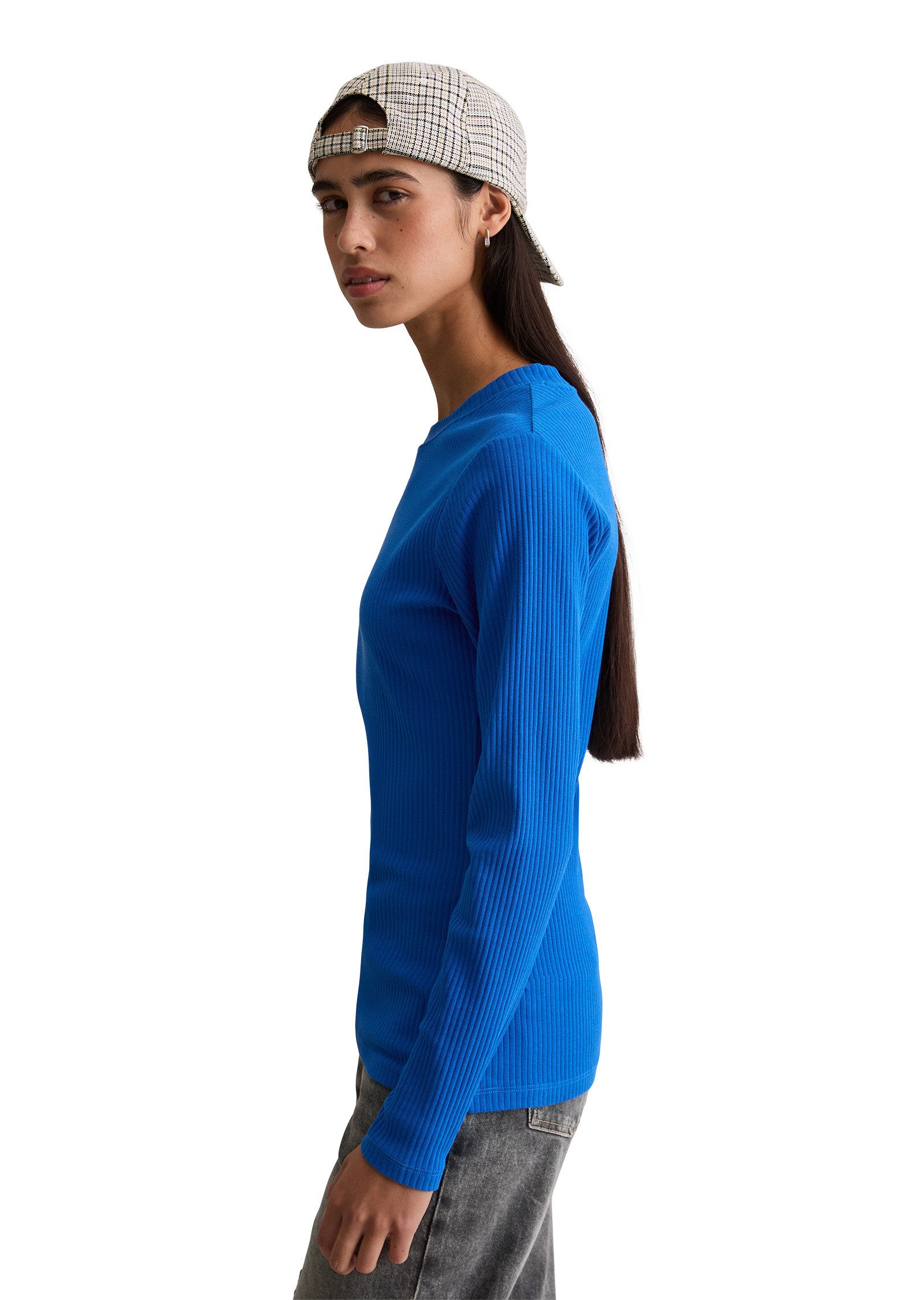 Marc O'Polo DENIM Langarmshirt aus Rippjersey günstig online kaufen