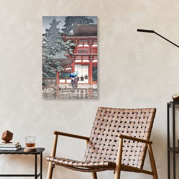 Posterlounge XXL-Wandbild Kawase Hasui, Leichter Regen an einem Tempel, Wohnzimmer Malerei