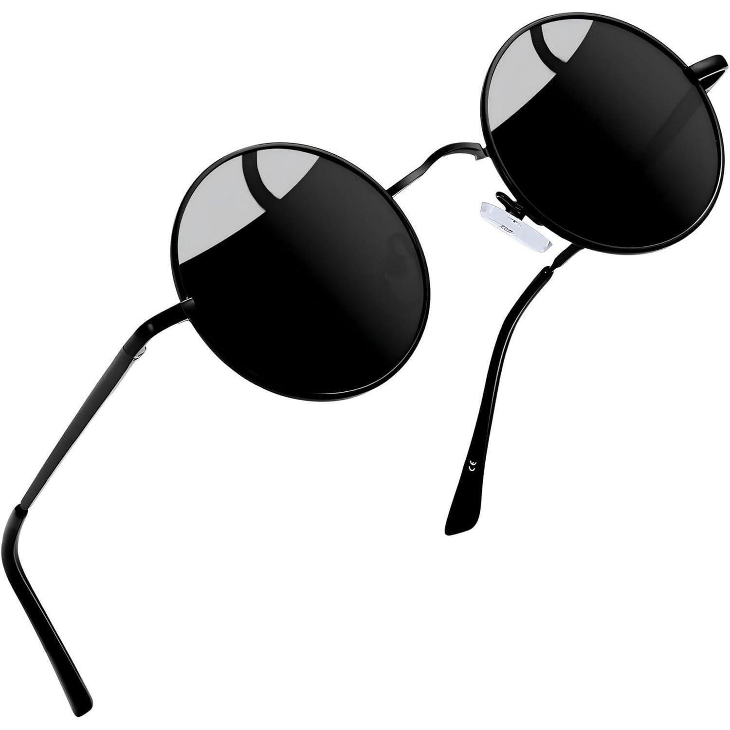 LuxusKollektion Retrosonnenbrille Sonnenbrille Rund Polarisierte A01-(vereinfacht)schwarz Wie die Bilder (1-St)