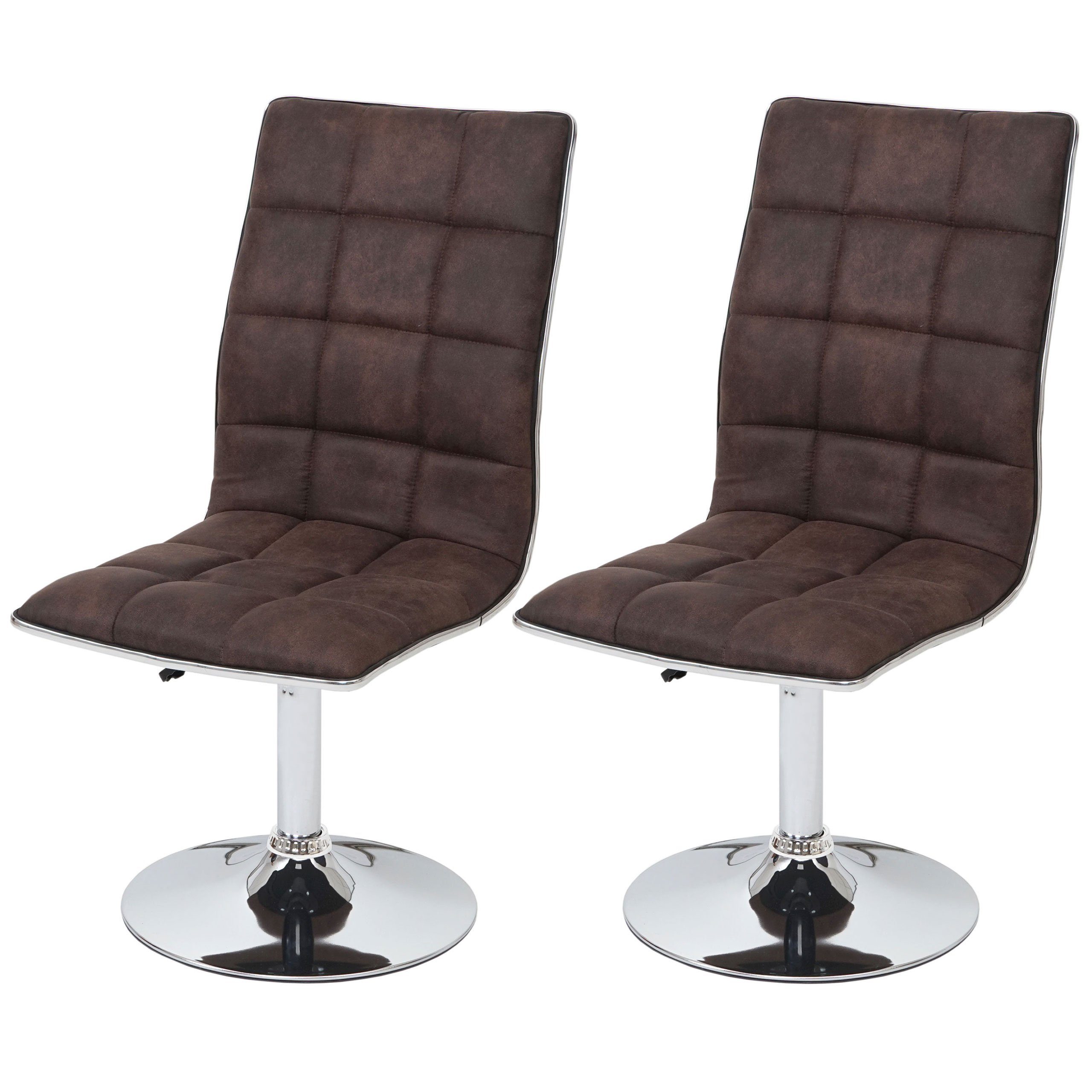 MCW Esszimmerstuhl C41 2er-Set Vintage Dunkelbraun Stoff/Textil günstig online kaufen