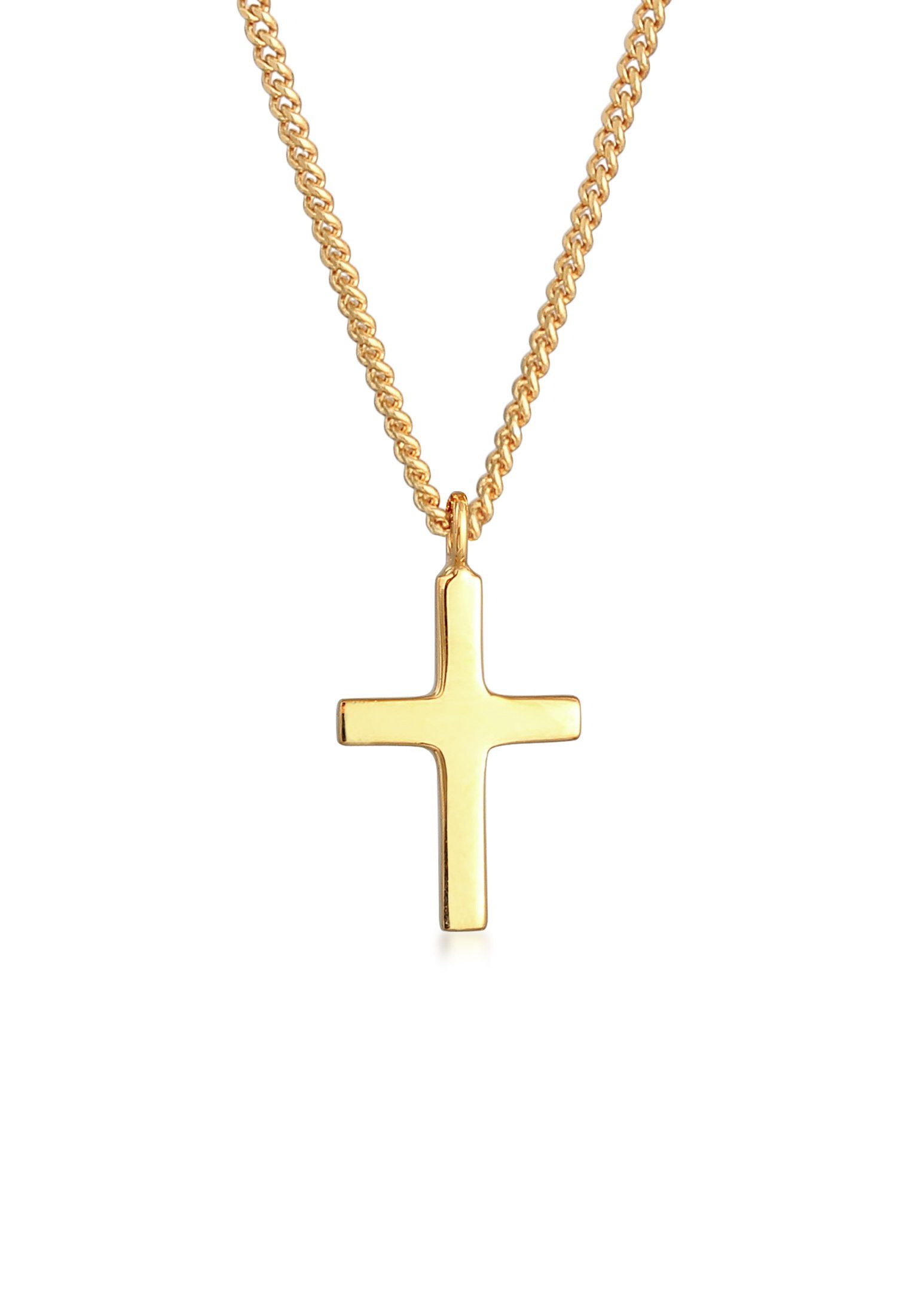 Glaube Kreuz Premium Anhänger 375 Elli Kette mit Kommunion Gelbgold, Kreuz Klassisch