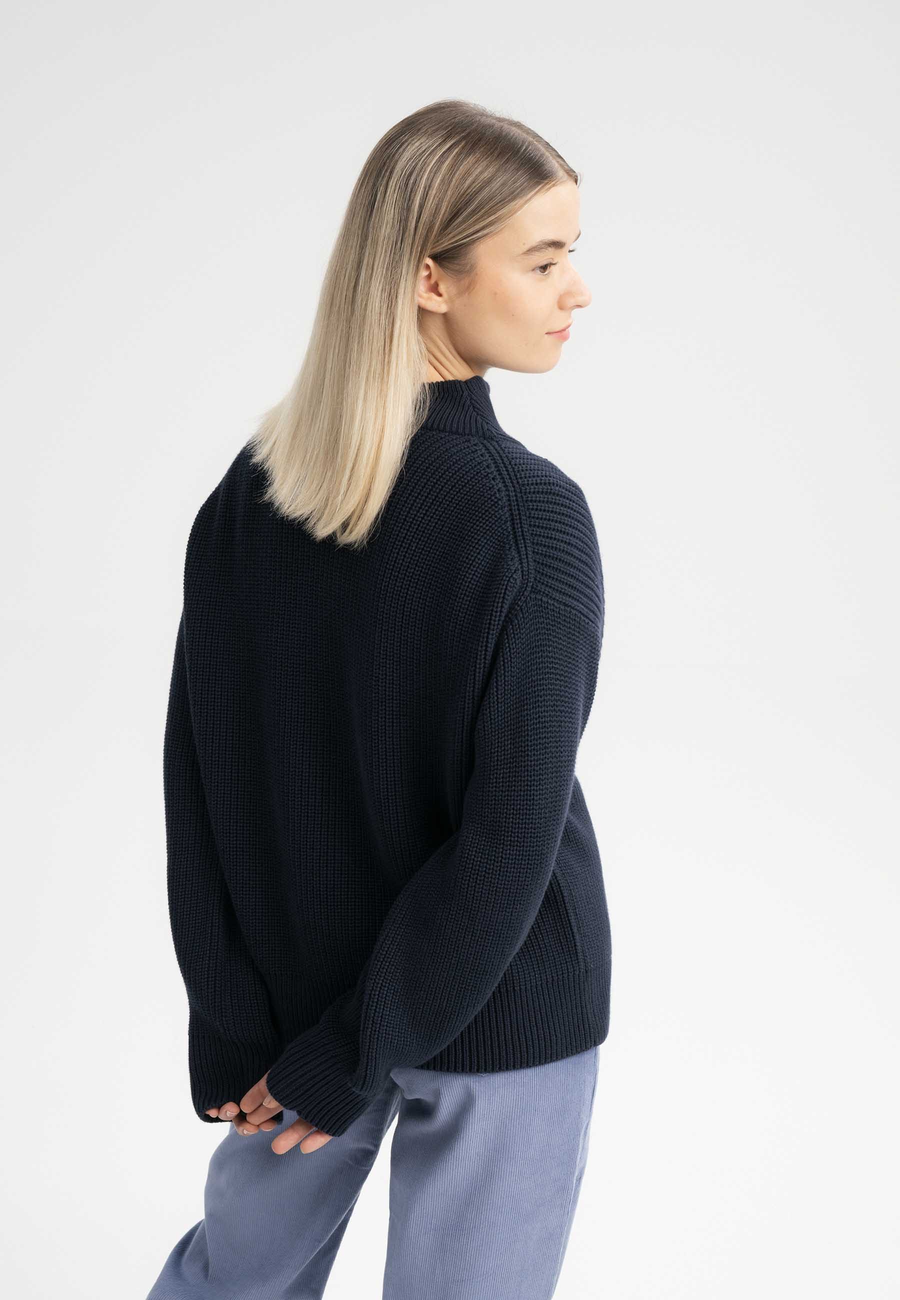 MELA Strickpullover Rippstrick Troyer Style KIMAYA clean