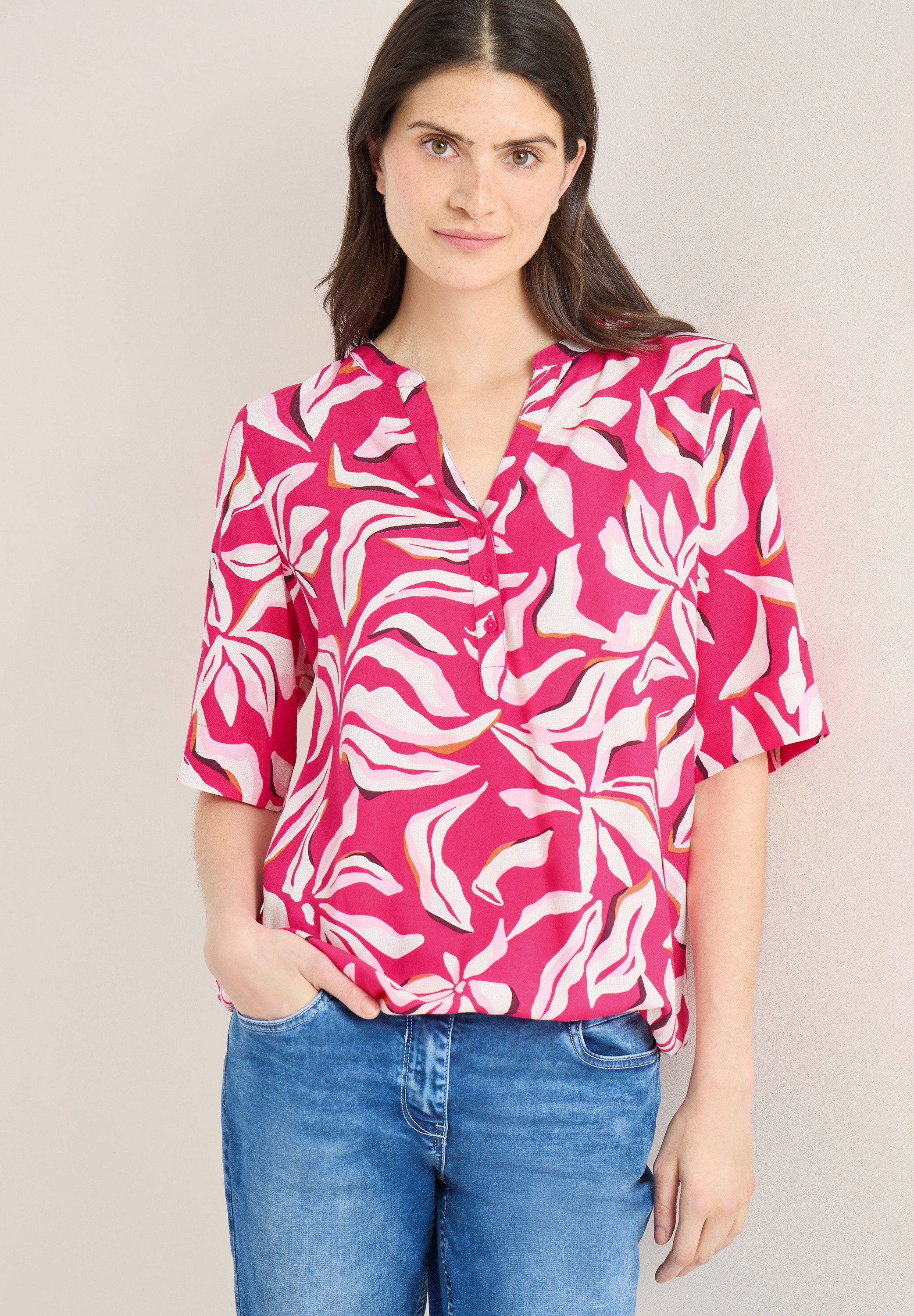 CECIL Druckbluse Sommerbluse mit floralem Muster günstig online kaufen