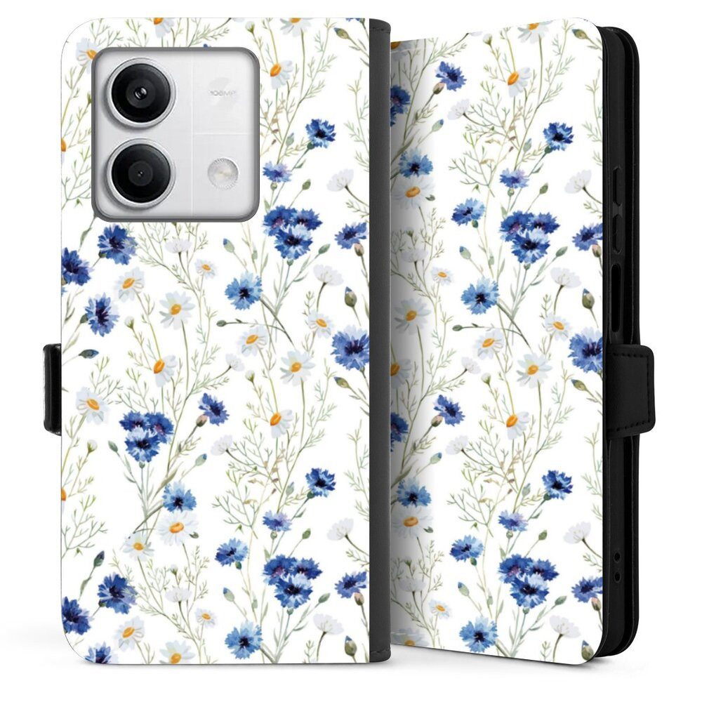 DeinDesign Handyhülle Muster Blume Blumen Flower Pattern 6, Xiaomi Redmi Note 13 5G Hülle Handy Flip Case Wallet Cover