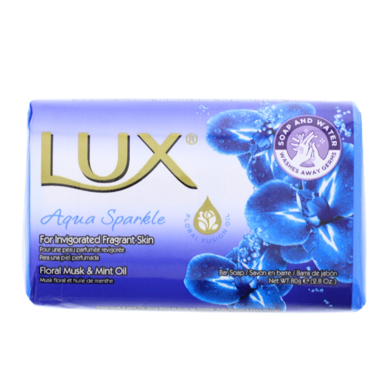 Seifen-Set Lux Aqua Sparkle Stück Seife Floraler Duft Moschus & Minzöl 80g