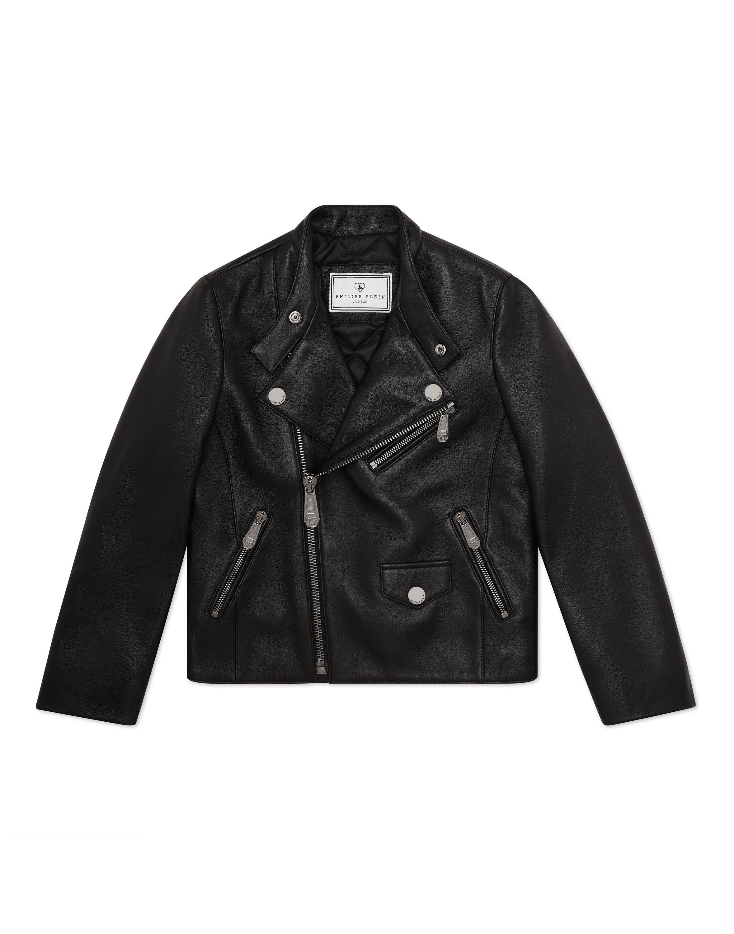 PHILIPP PLEIN Bikerjacke Leder-Bikerjacke