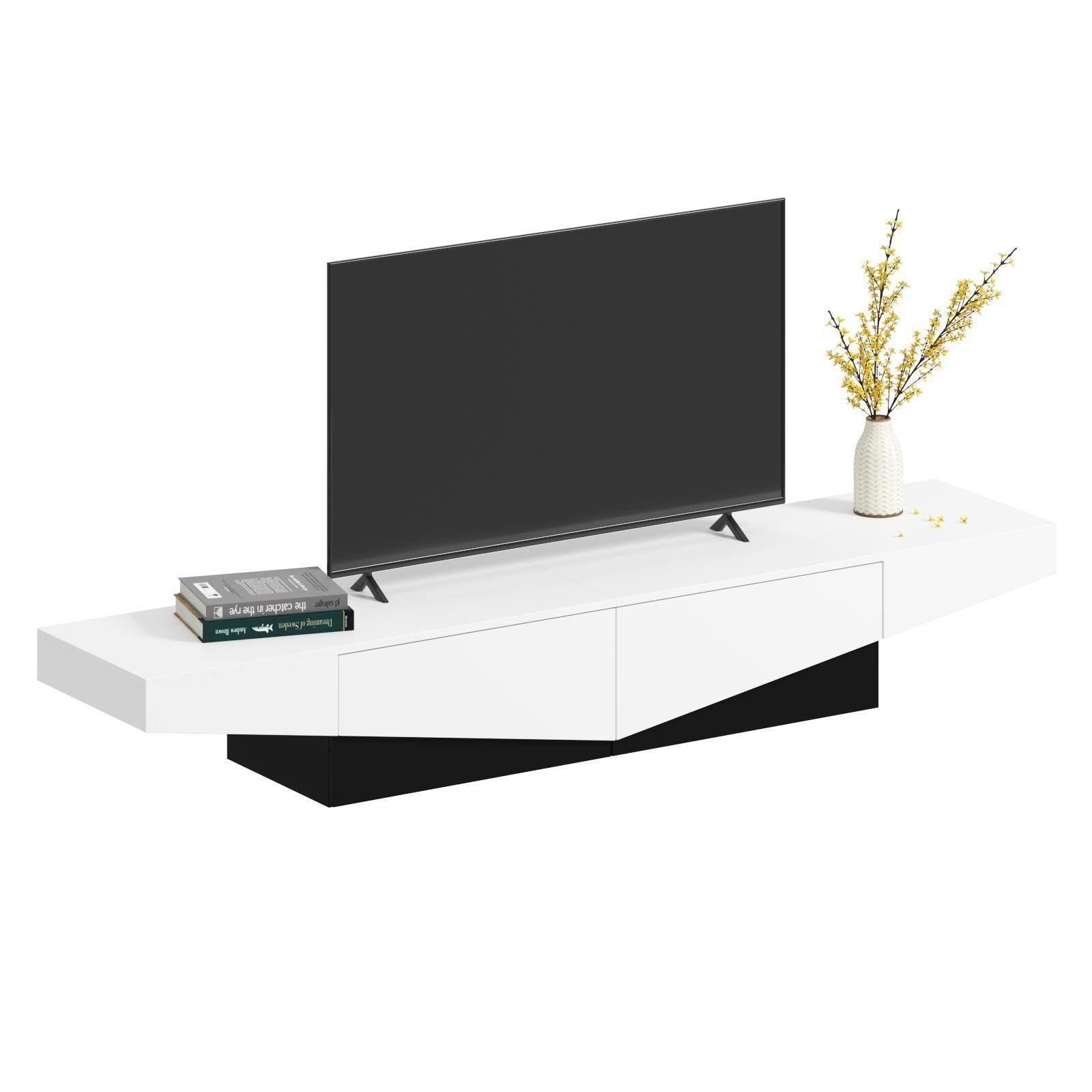 FUFU&GAGA Lowboard TV-Lowboard, Weiß und schwarz, günstig online kaufen