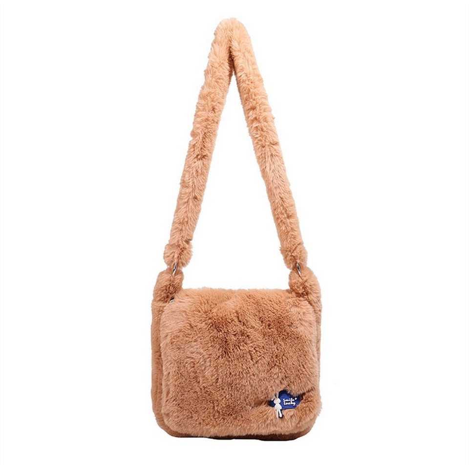 L.Ru UG Messenger Bag Kunstfell-Umhängetasche, flauschige Winter-Geldbörse,  (1-tlg., Winter-Plüschtasche großem Fassungsvermögen, vielseitige  Umhängetasche), handtaschen damen handtaschen damen sale handtaschen damen  groß