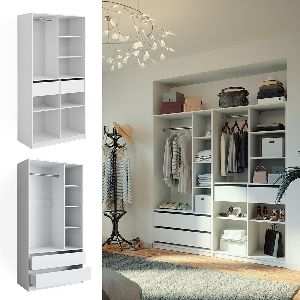 Vicco Kleiderschrank Elmo, Weiß, 100 x günstig online kaufen