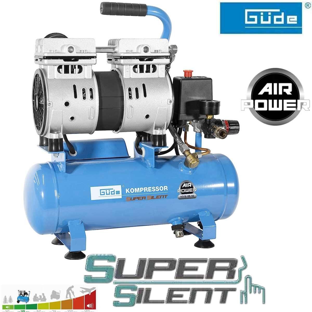 Güde Kompressor Kompressor Airpower 105/8/6 SILENT 550W 6l Kesselinhalt, ölfrei 59 dB
