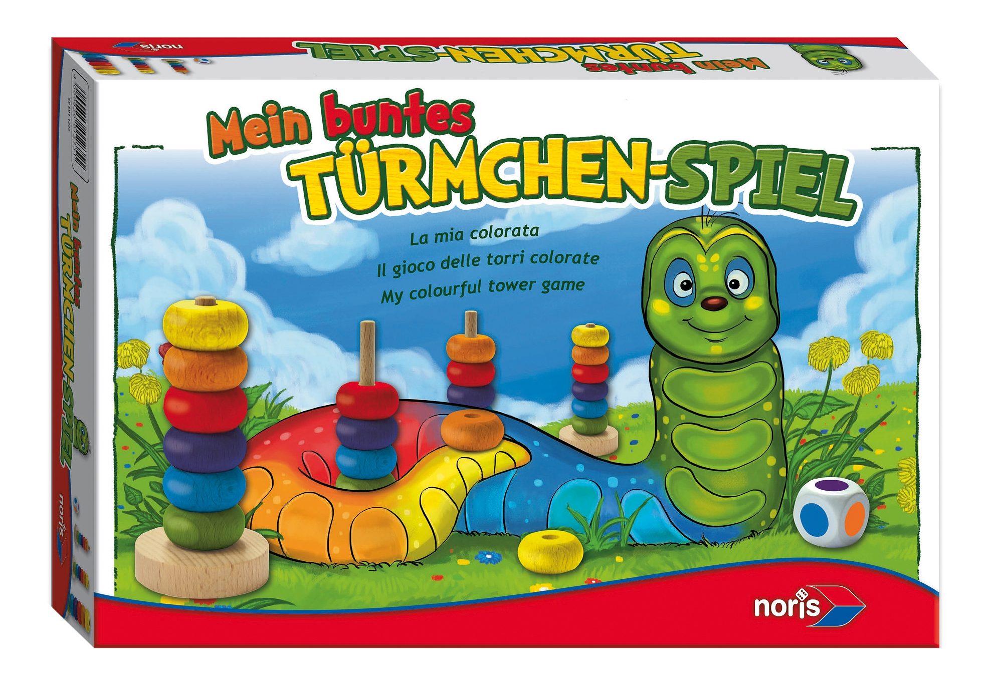 Image of NORIS Mein buntes Türmchenspiel Kinderspiel, Mehrfarbig
