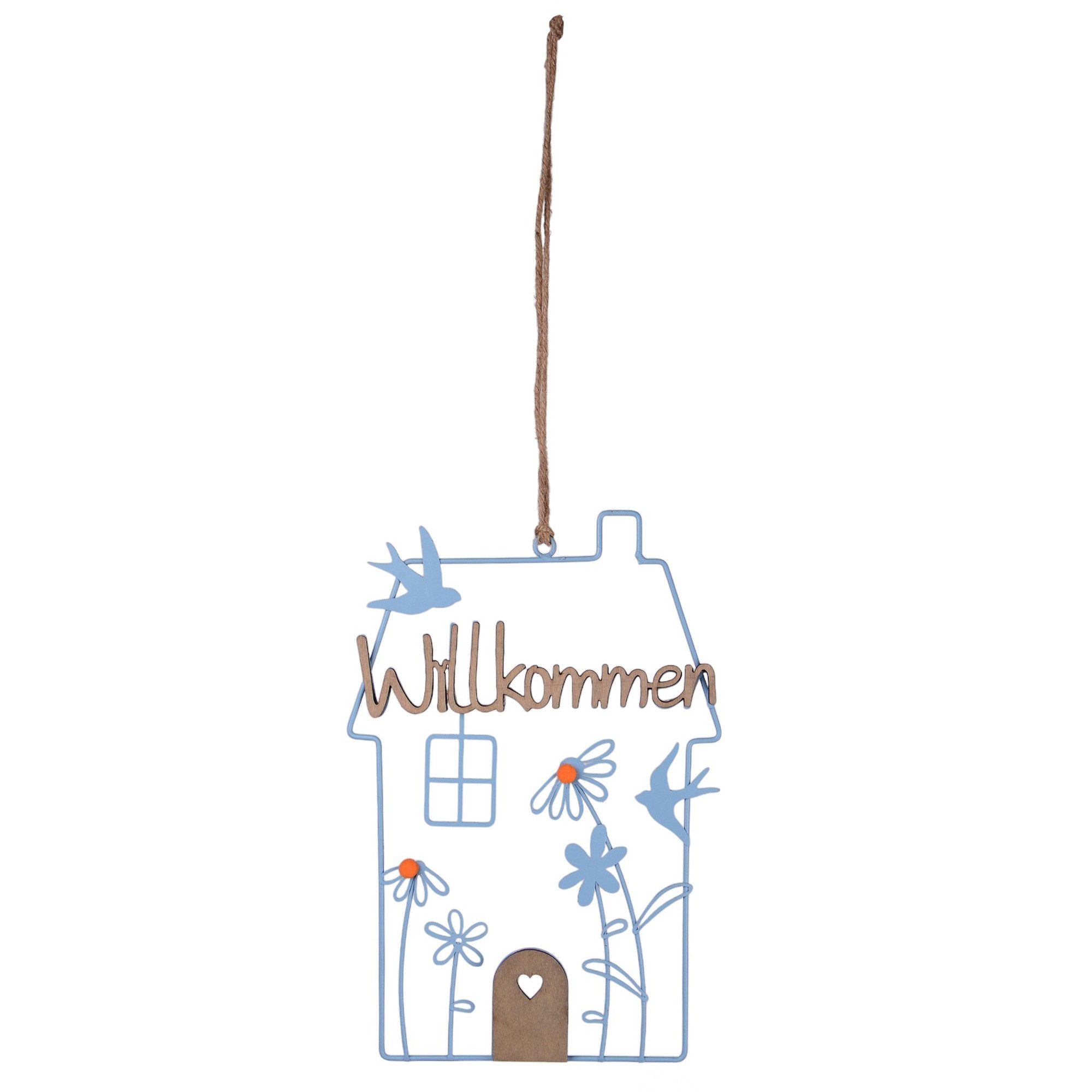 UNUS HOME Wanddekoobjekt Aufhänger Willkommen (30cm), günstig online kaufen