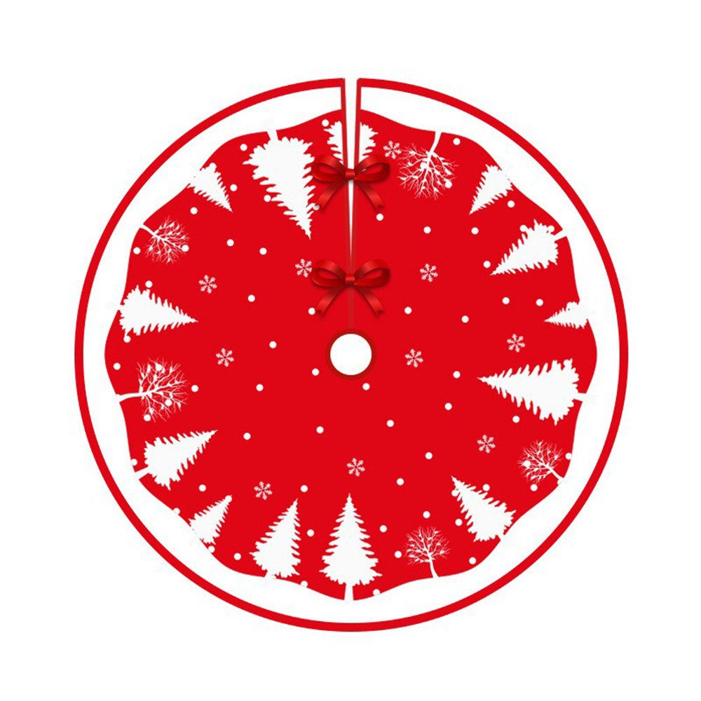 Coonoor Weihnachtsbaumdecke Weihnachtsbaum Decke 90cm,Rot Christbaumdecke, für Weihnachtsfeier Weihnachtsbaum Deko